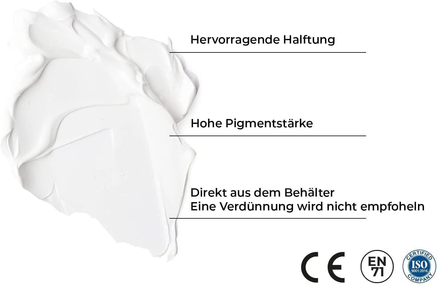 RICH Universalgrundierung RICH Gesso Weiß Grundierung 1000ml, Perfekte Grundlage für kreative Projekte auf diversen Oberflächen