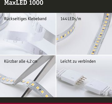 Paulmann LED-Streifen MaxLED 1000 Basisset 1,5m Tageslichtweiß 18W 1100lm/m 6500K, 1-flammig, Basisset,Tageslichtweiß 18W 1100lm/m 6500K