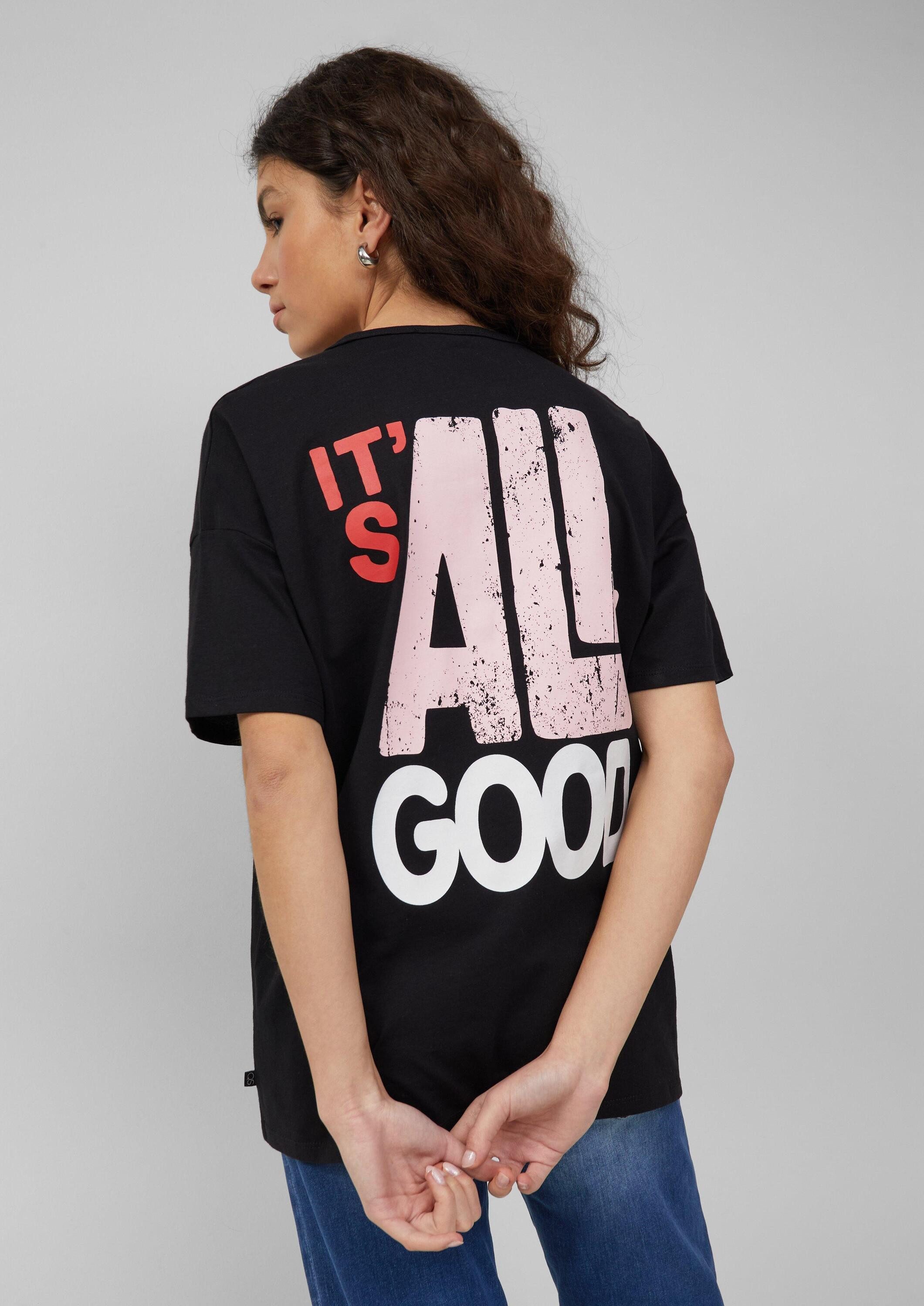 QS Kurzarmshirt T-Shirt Boyfriend-Shirt mit Front- günstig online kaufen