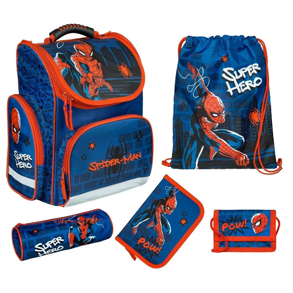 UNDERCOVER Schulranzen CLOU Schulranzen Set, 5-teilig, SPIDERMAN