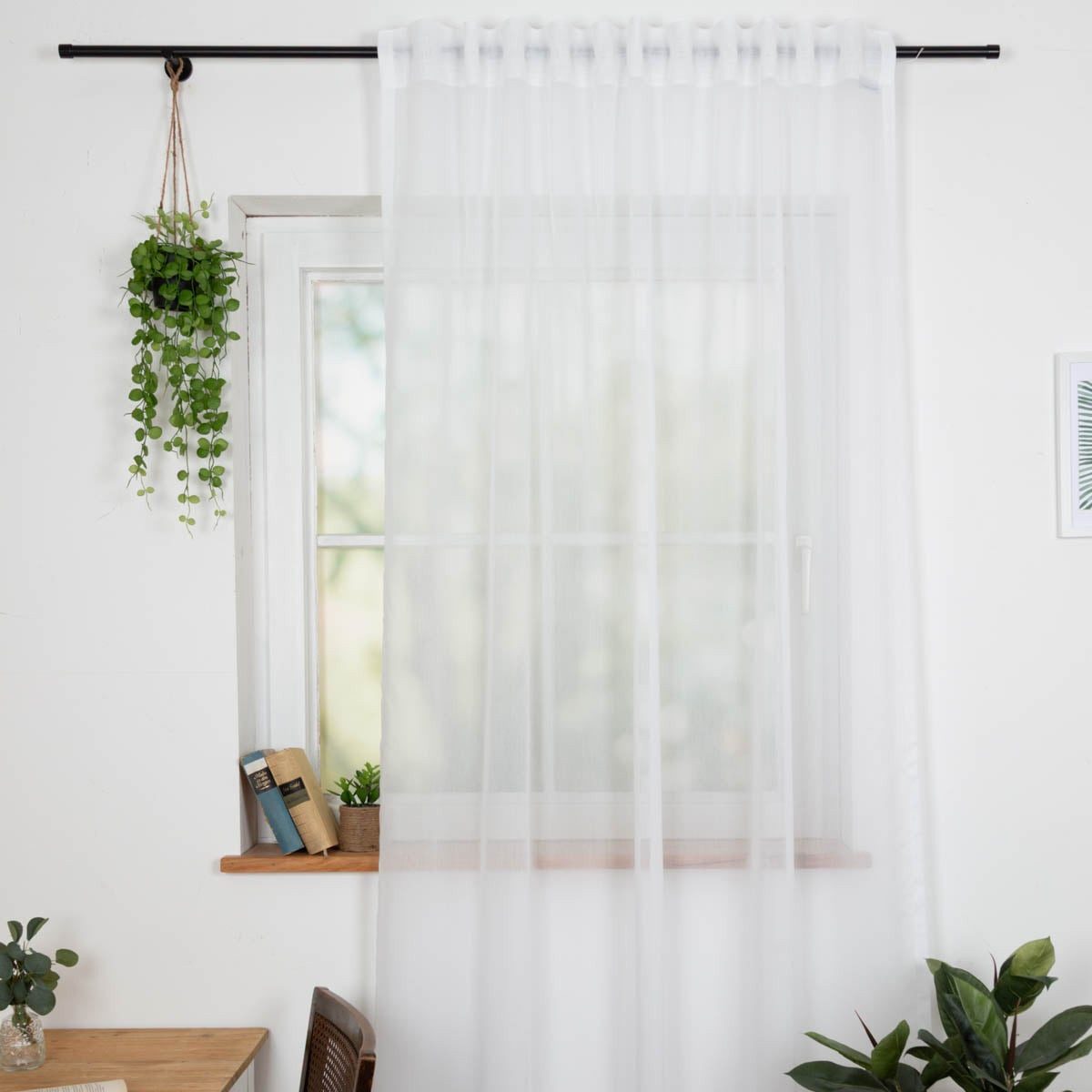 SCHÖNER LEBEN. Vorhang Gardinenstoff Meterware Stores antiviral schwer entflammbar ecru 300cm, halbtransparent, Kunstfaser, überbreit,made in Germany,mit Bleiband,atmungsaktiv