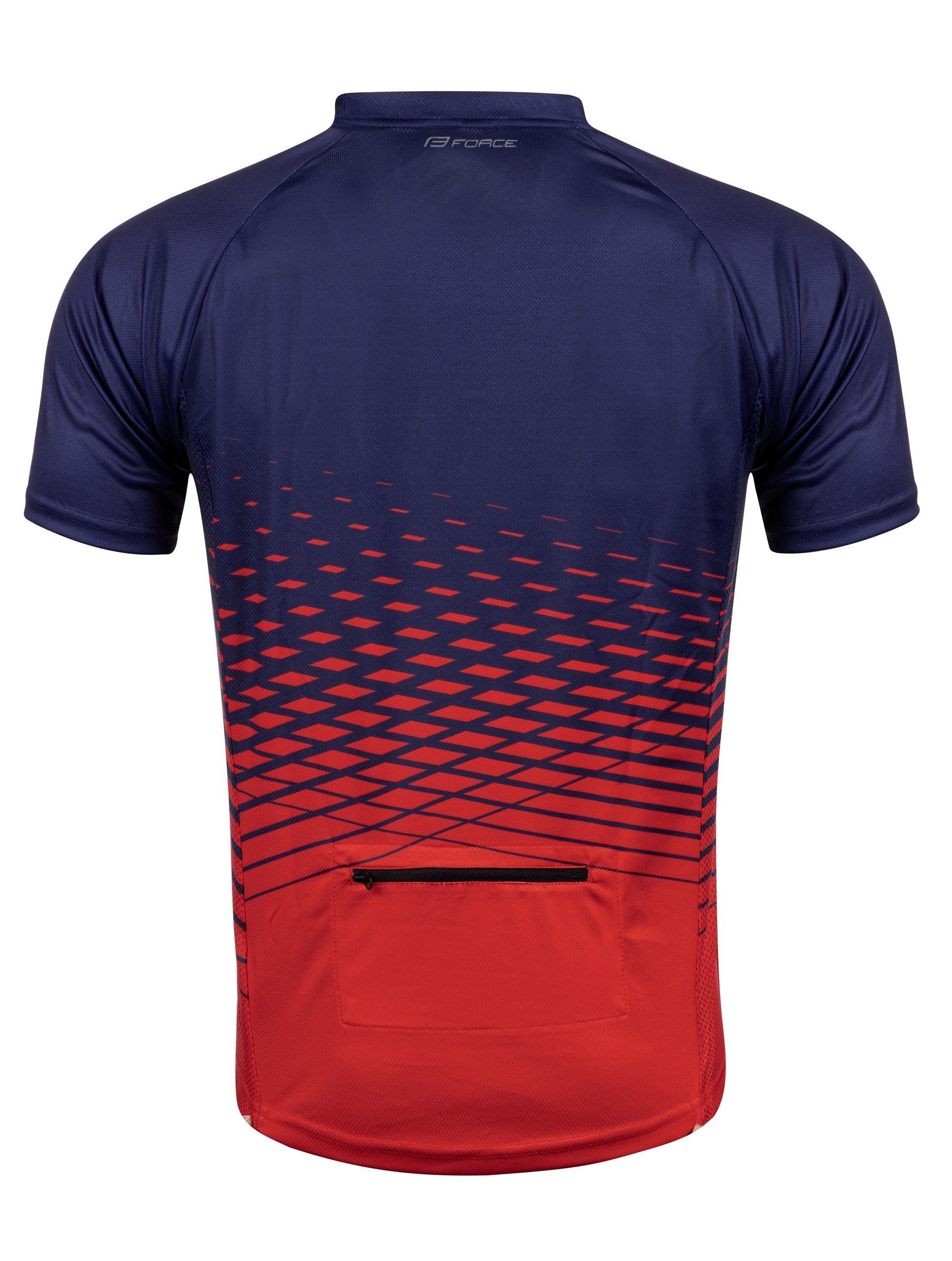 FORCE Radtrikot Jersey FORCE MTB ANGLE blau-rot %%% günstig online kaufen