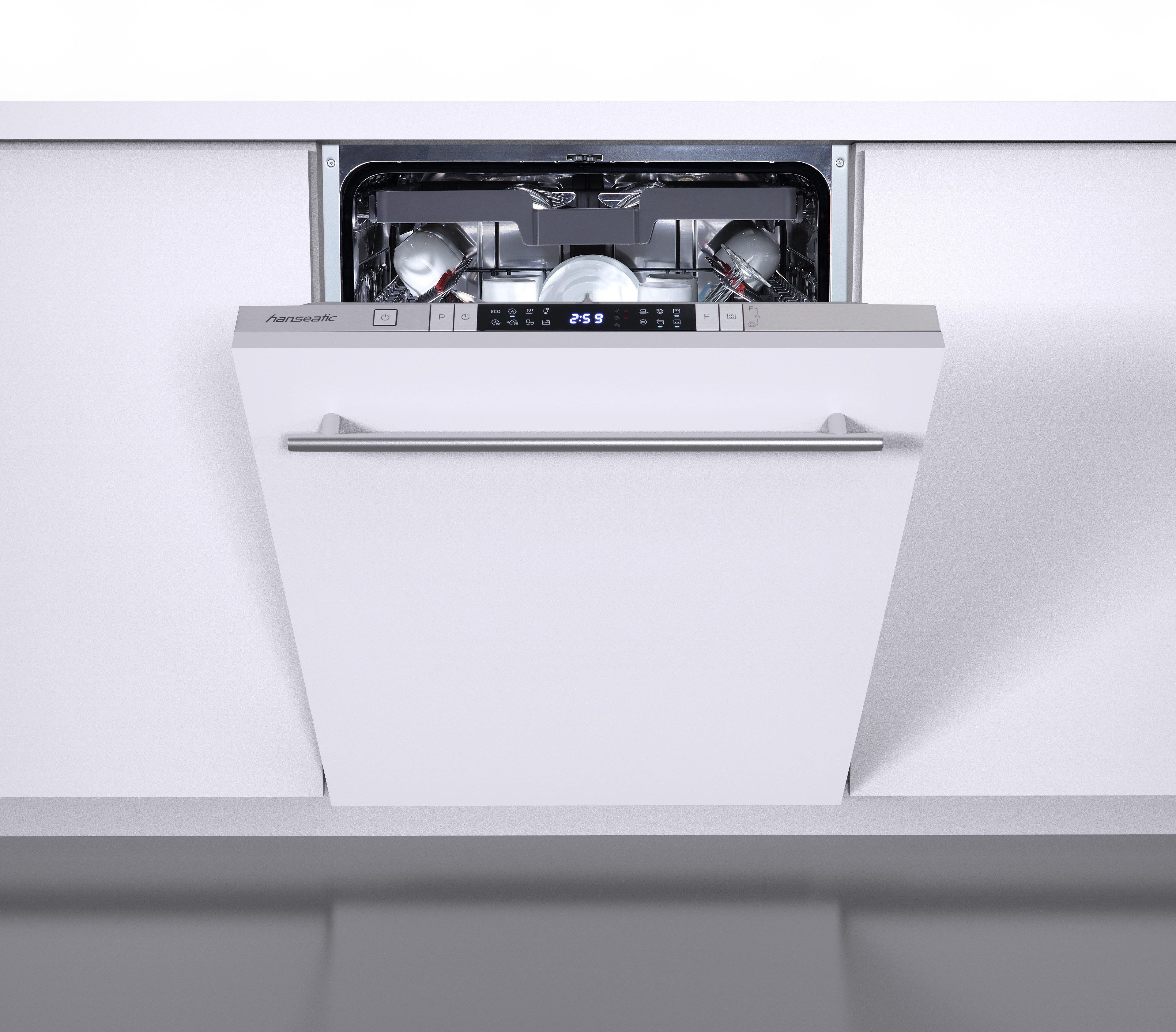 Hanseatic vollintegrierbarer Geschirrspüler HGVI6082A147913DS, 14 Maßgedecke, vollintegriert, mit höhenverstellbarem Oberkorb, mit 8 Programmen