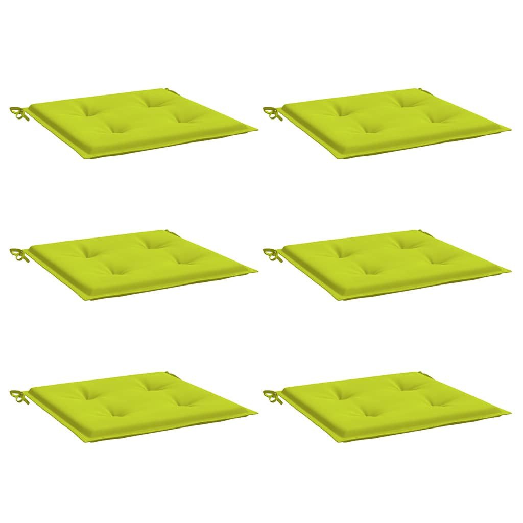 vidaXL Sitzauflage Gartenstuhl-Kissen 6 Stk. Knallgrün günstig online kaufen