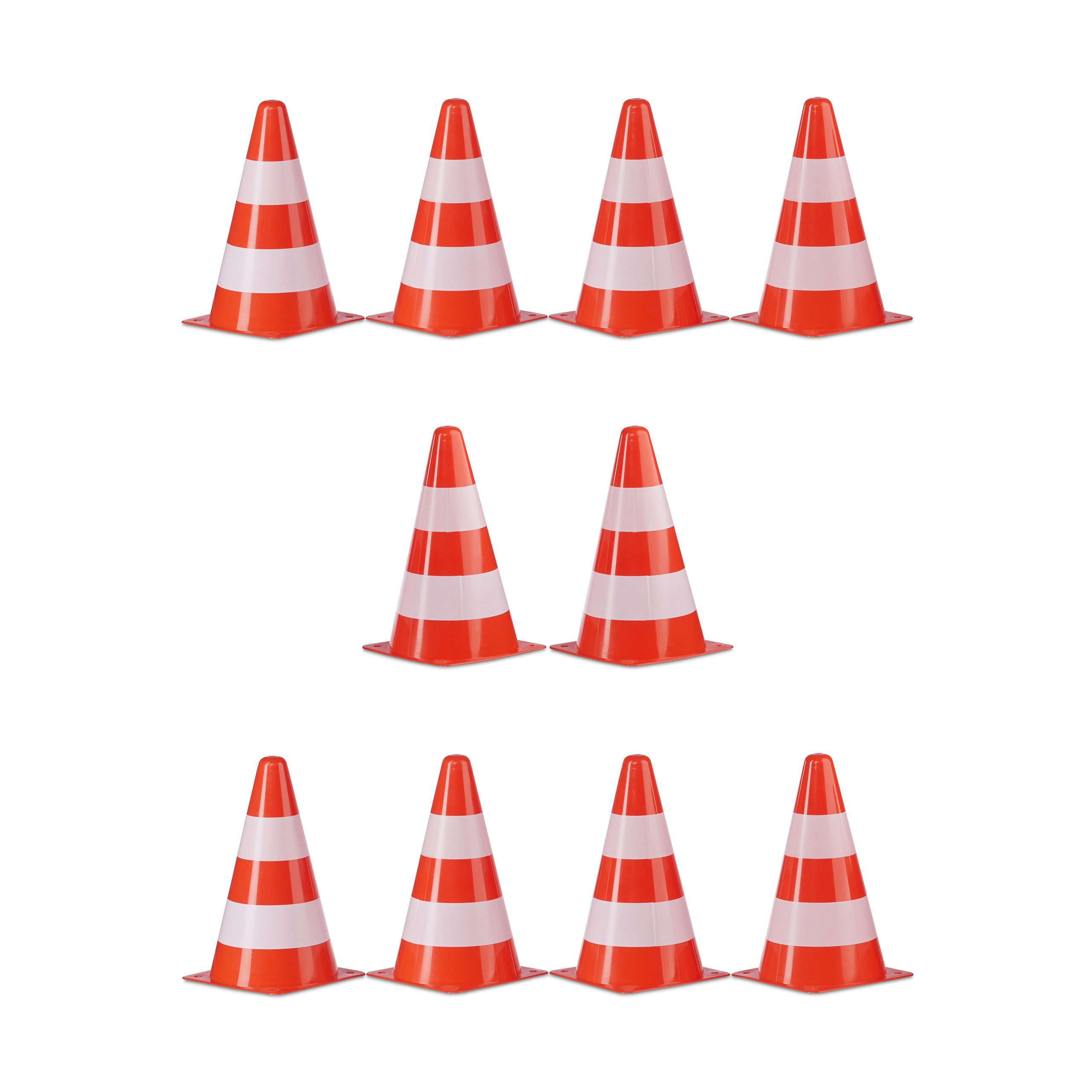 relaxdays Abstandshalter Warnkegel 10er Set günstig online kaufen