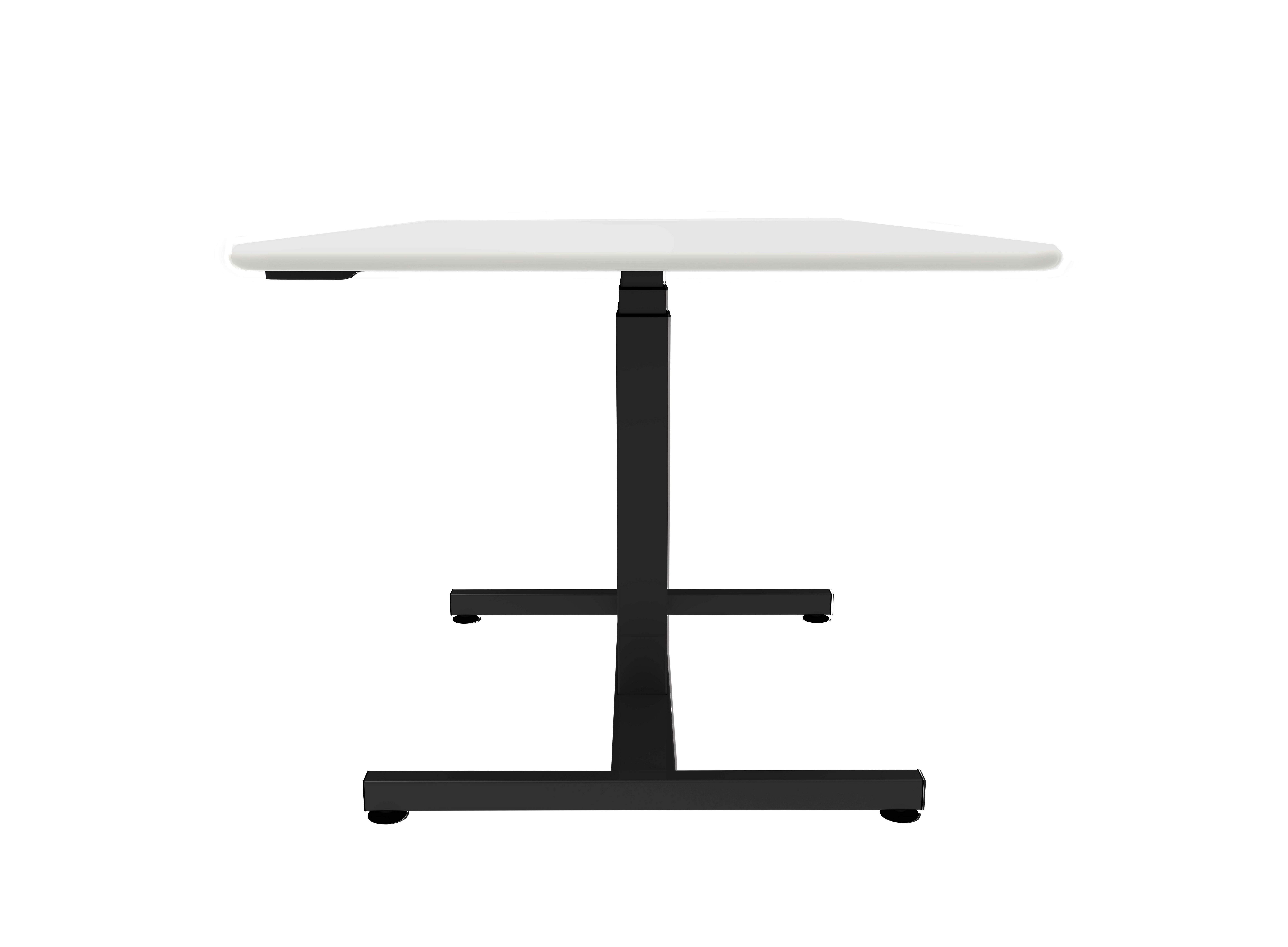 Schaff Schreibtisch Schaff Schreibtisch – Weiß, höhenverstellbar, Gestell Schwarz/Silber