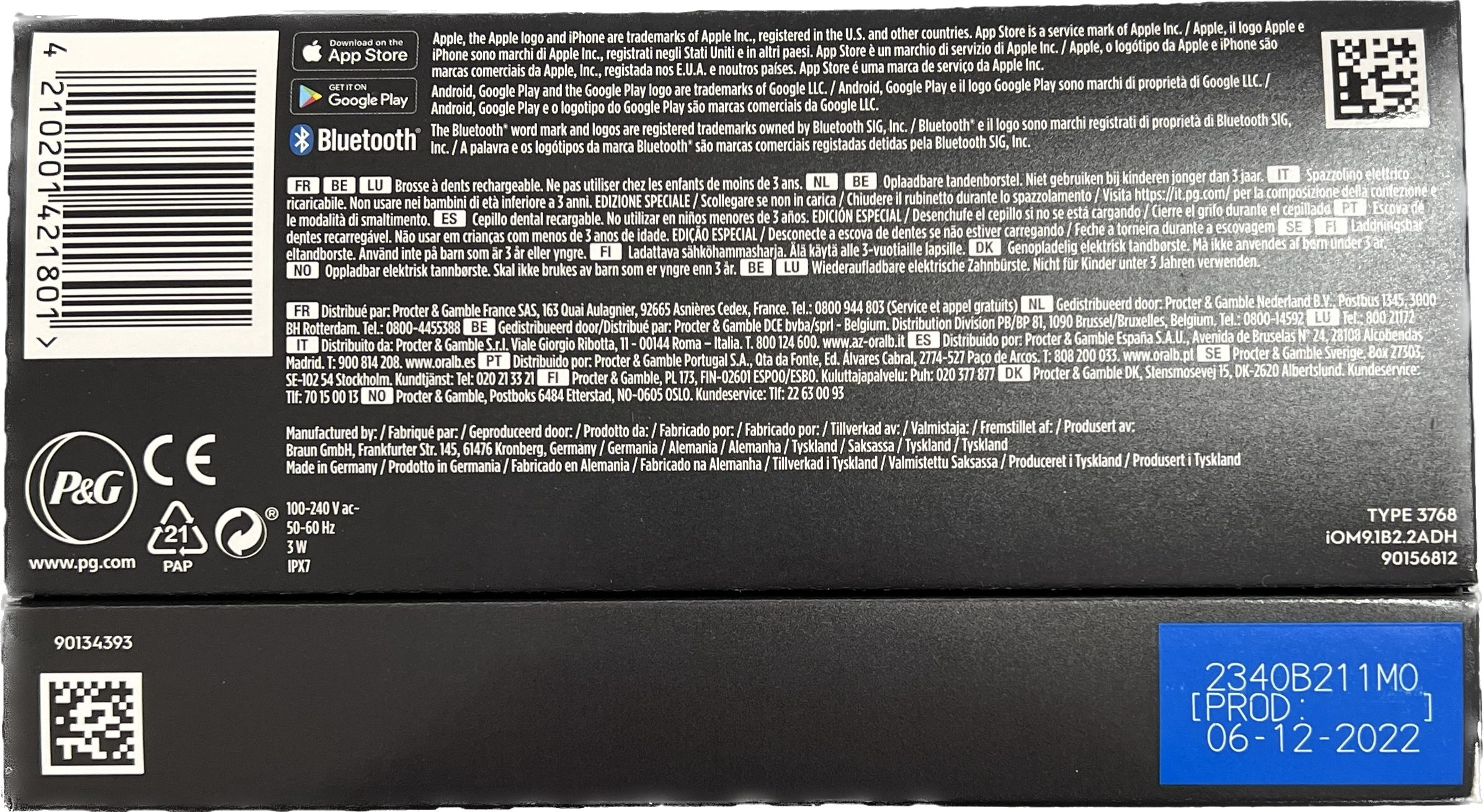 Oral-B Elektrische Zahnbürste iO Series 9 Black Onyx Schwarz, Aufsteckbürsten: 1 St., Special Edition, Drucksensor