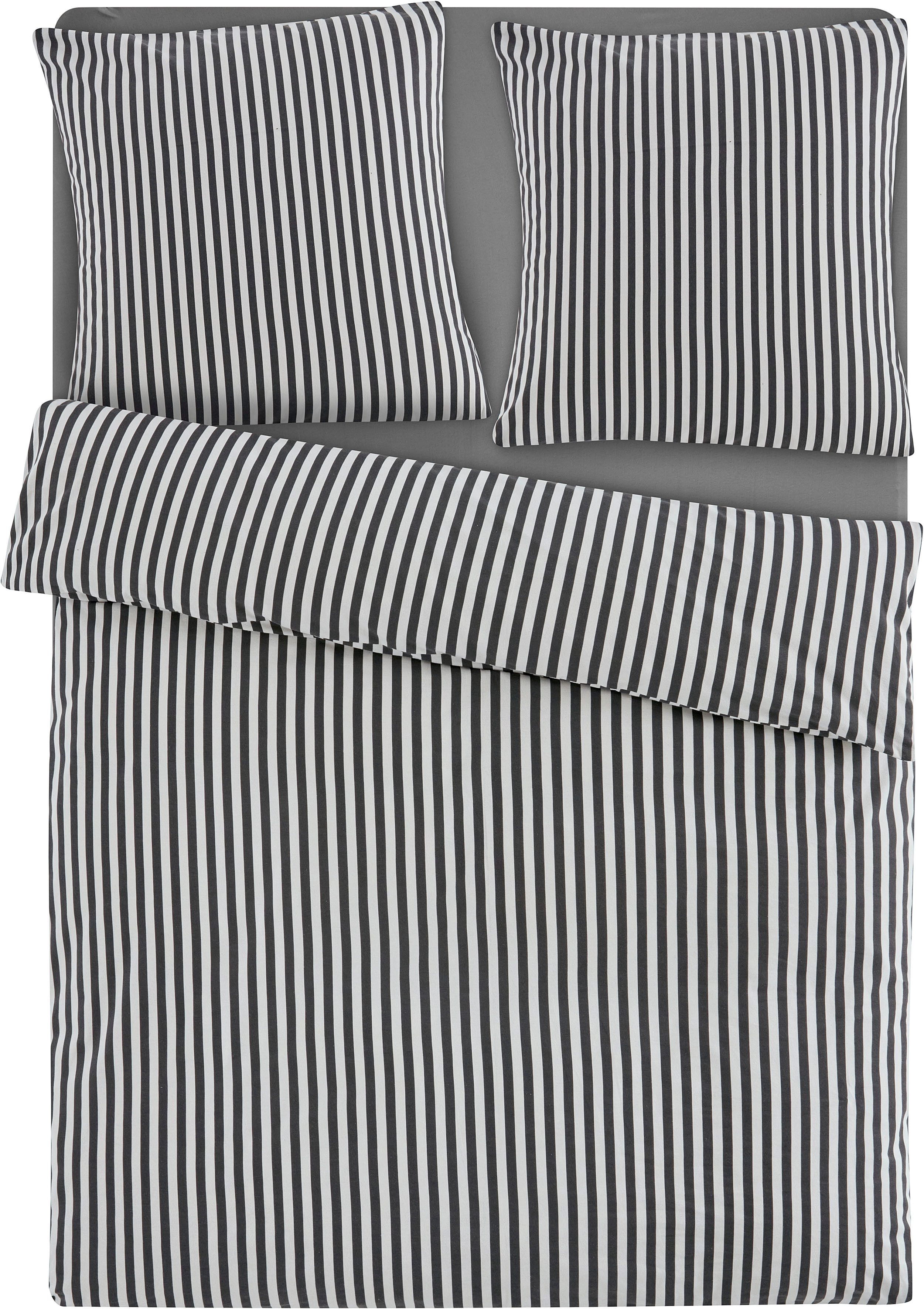 LeGer Home by Lena Gercke Bettwäsche Linnea, Flanell, 2 teilig, aus 100% Baumwolle, Streifendesign – Bild 2 von 5