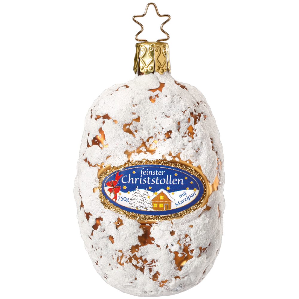 Weihnachtsstollen handbemalt cm Christstollen mundgeblasen, (1-tlg), Christbaumschmuck 8,5 INGE-GLAS®