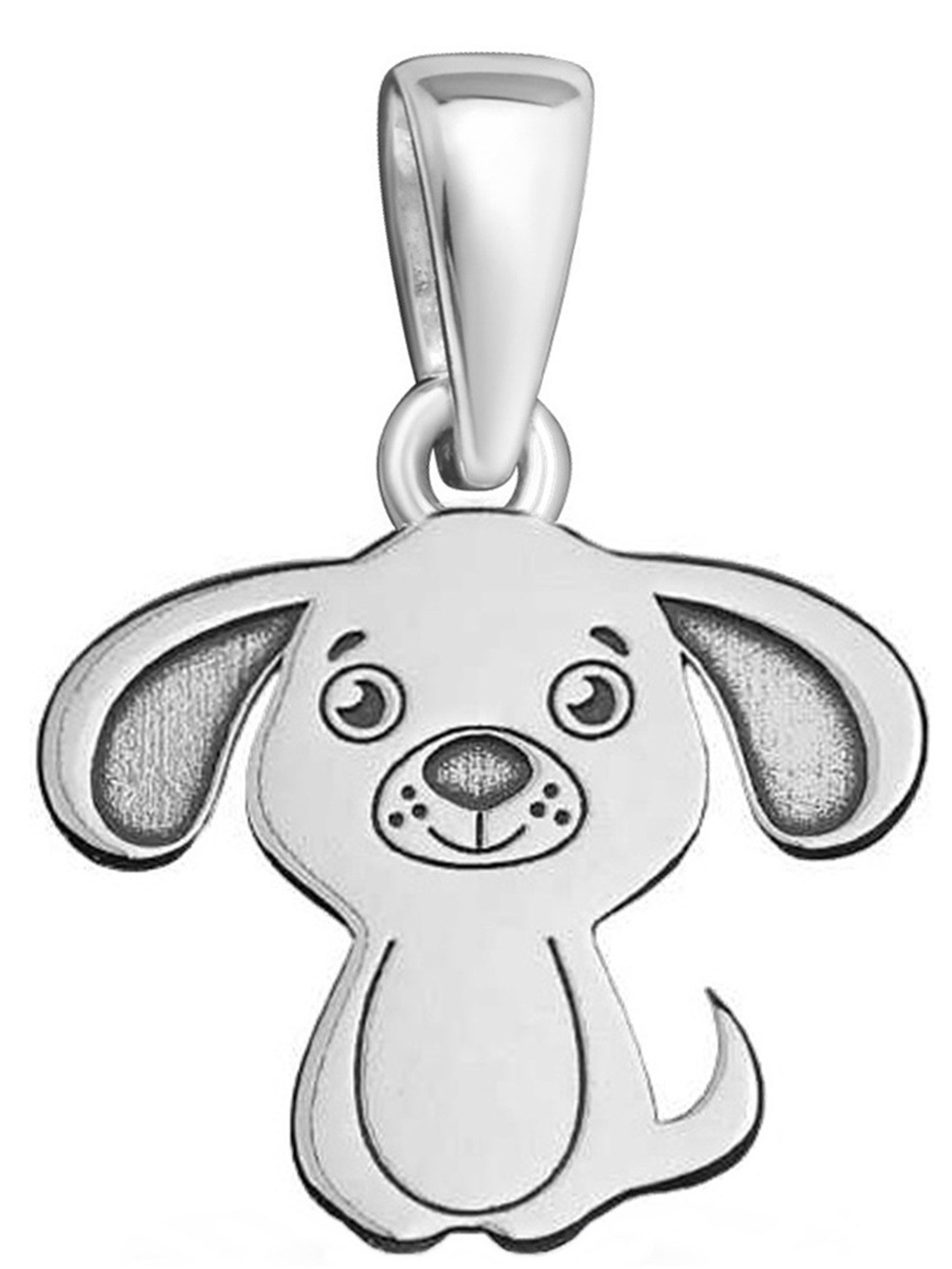 Kettenanhänger Hund Anhänger für Halskette aus 925 Sterling Silber Kettenanhänger