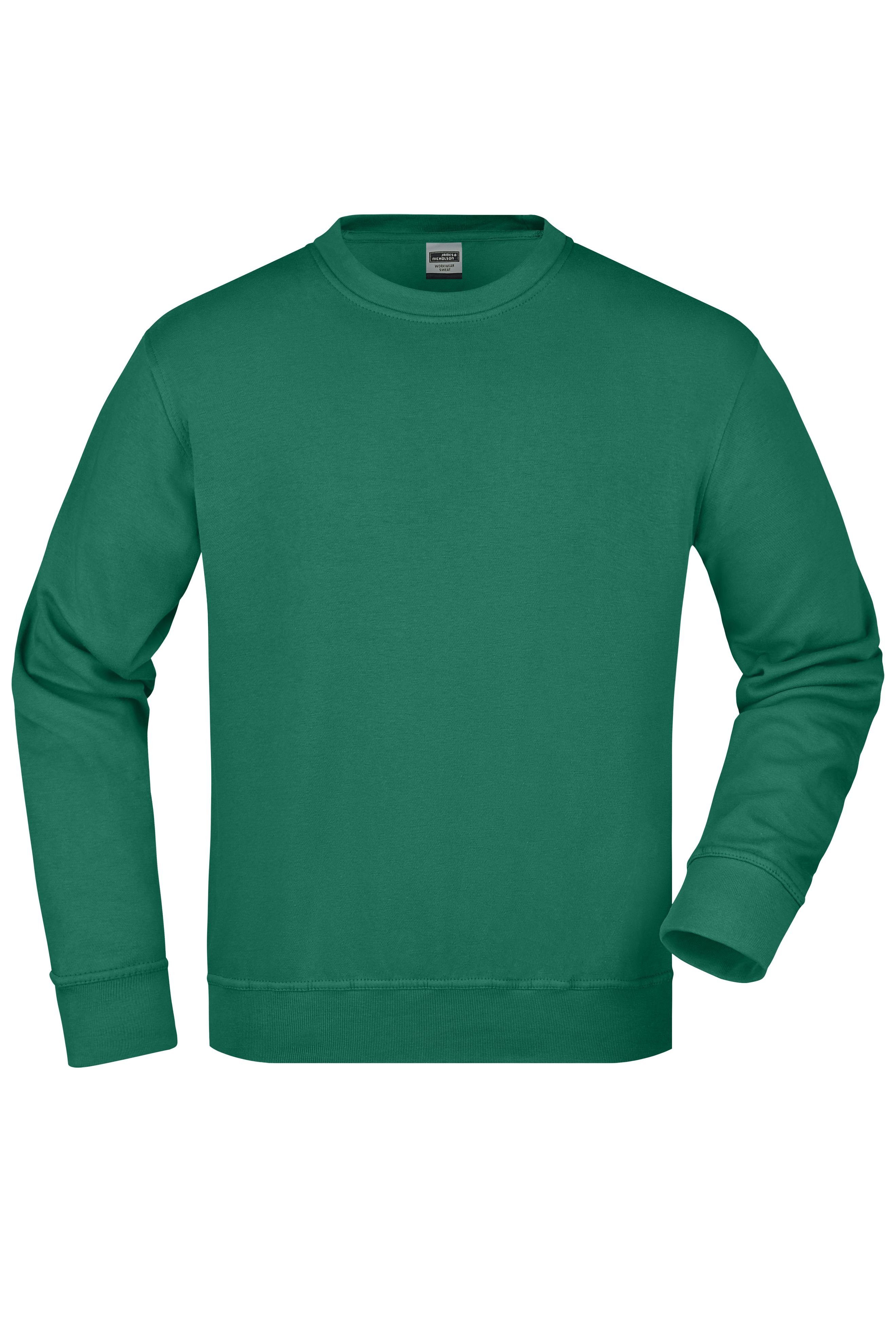 James & Nicholson Sweatshirt Strapazierfähiger Workwear Pullover für Arbeit und Beruf JN840 Klassisches Rundhals-Sweatshirt