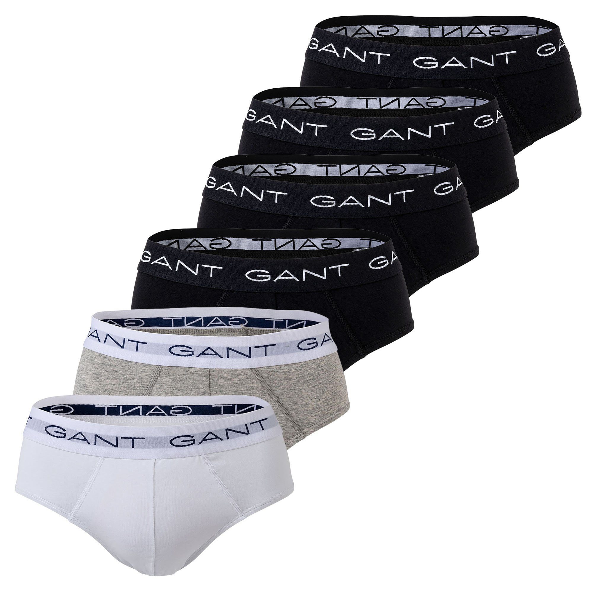 Gant Slip Herren Slip 6er Pack Baumwolle BRIEF 6-PACK (Packung, 6er Pack)