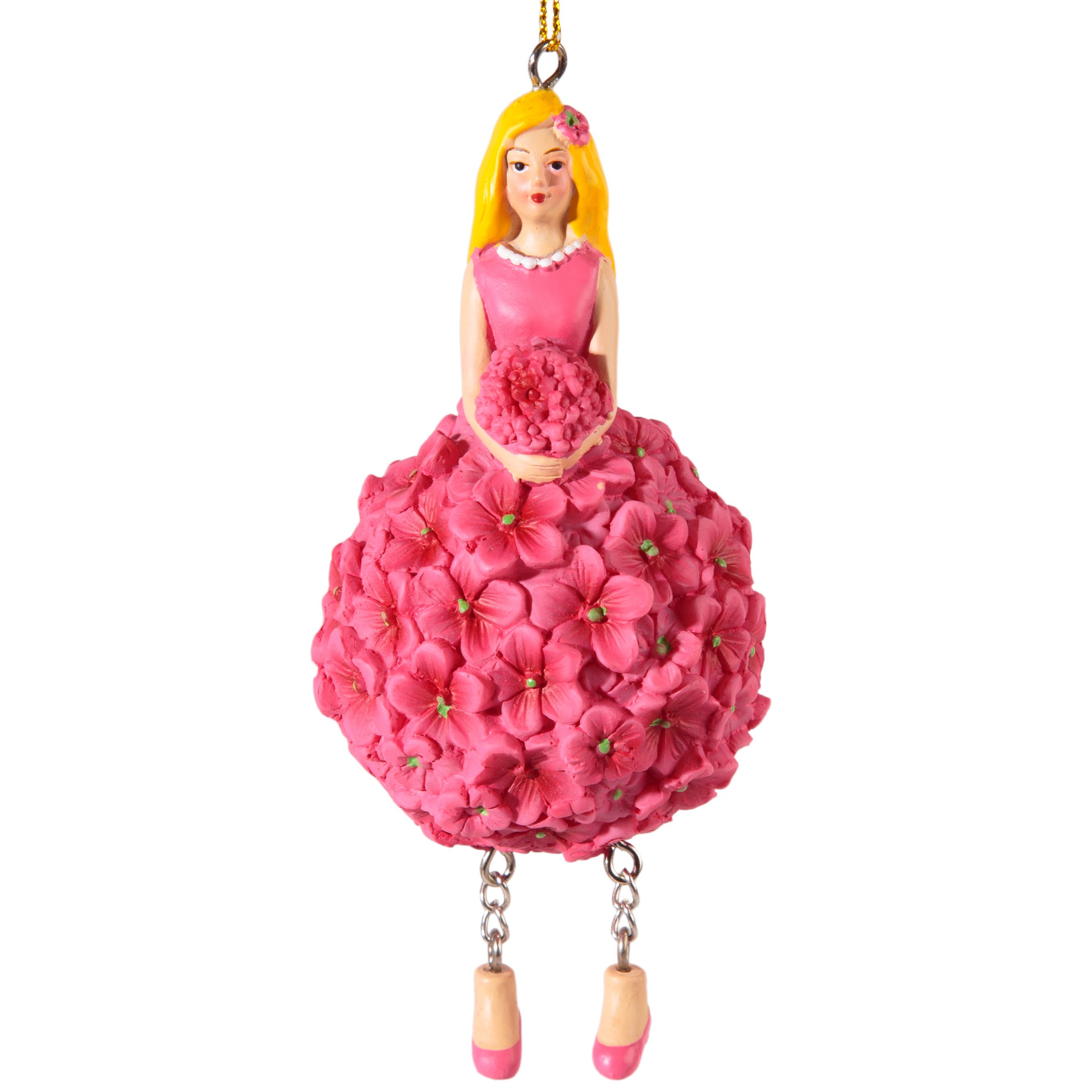 ROSEMARIE SCHULZ Heidelberg Sammelfigur Blumenmädchen-Figur Hortensie mit Wackelbeinchen, 12 cm, handbemalt, Perfekt zu jedem Anlass - Geburtstag, Weihnachten!