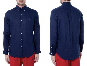 Ralph Lauren Langarmhemd POLO RALPH LAUREN Custom Fit Pure Leinen-Hemd Lino Shirt Button Down N