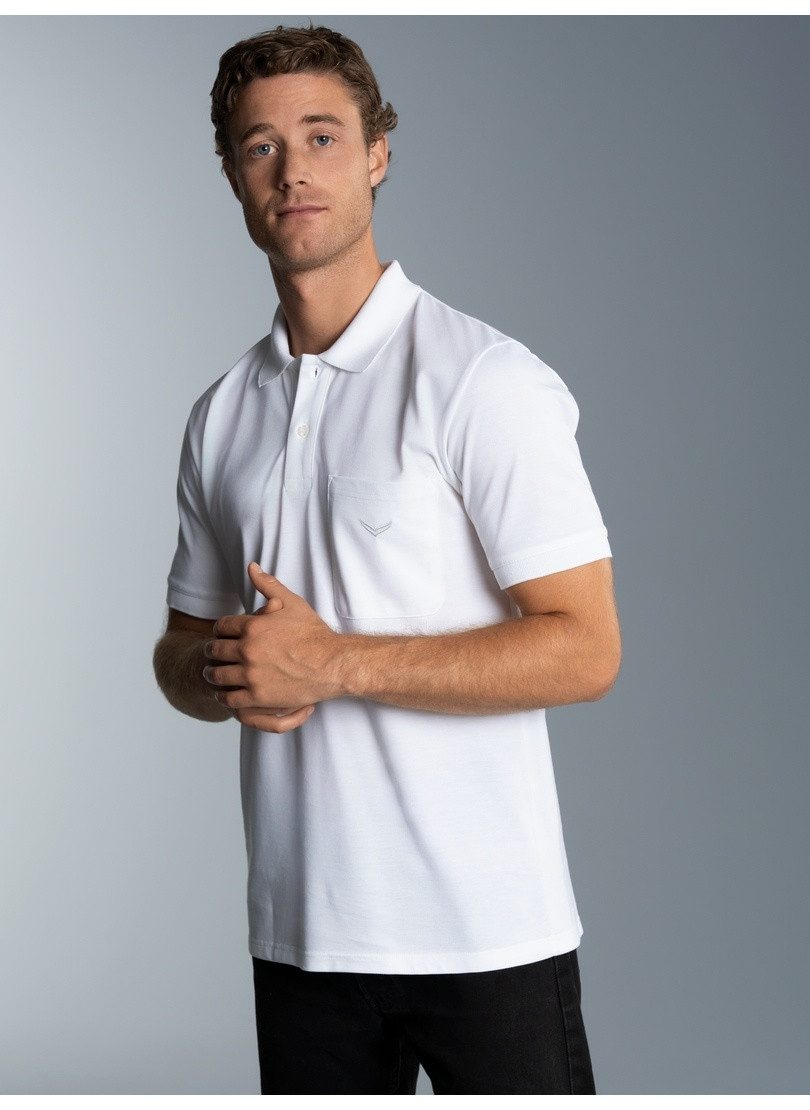 Trigema Poloshirt TRIGEMA Polohemd mit Brusttasche (1-tlg)