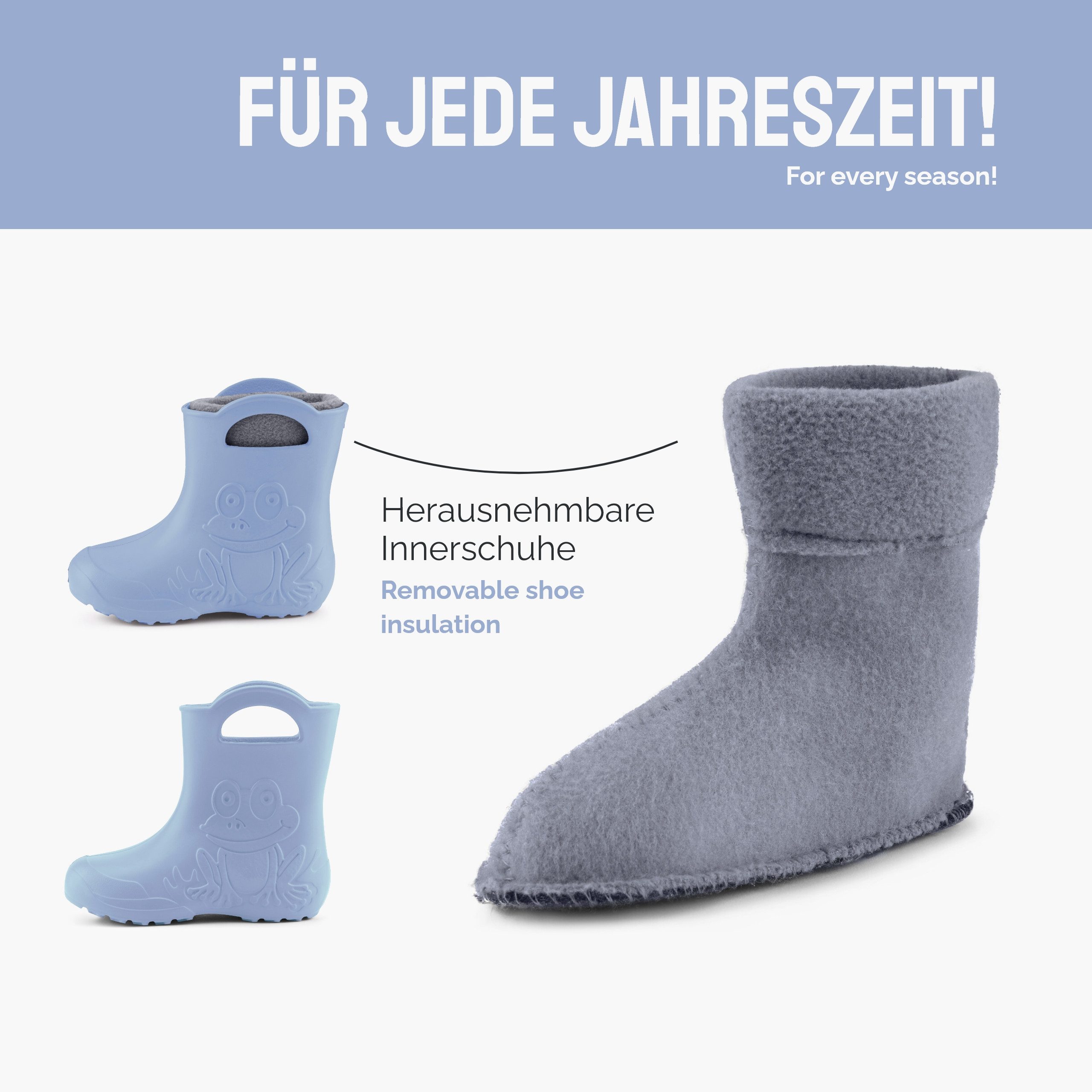 Ladeheid Kinder EVA federleichte Regenschuhe LA-CA-03 Gummistiefel – Bild 4 von 5