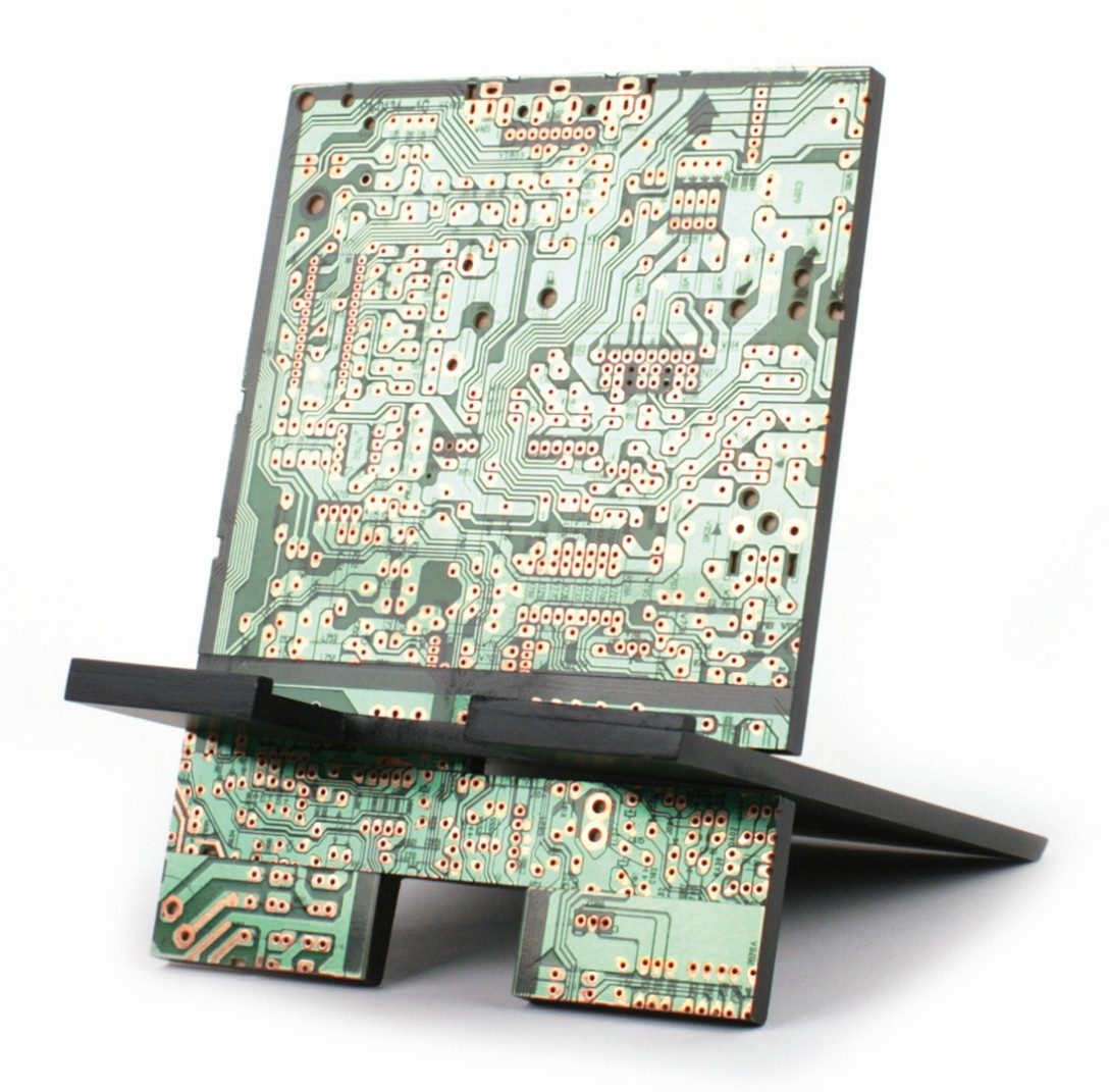 El Puente Buchstütze Tablethalter/Buchständer "Computerchip", Handmade, Fair Trade