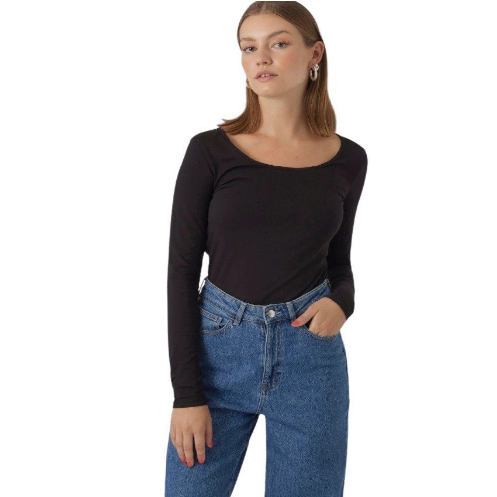 Vero Moda Langarmshirt stilvolle Longsleeves mit U-Neck Ausschnitt (2er-Pac günstig online kaufen