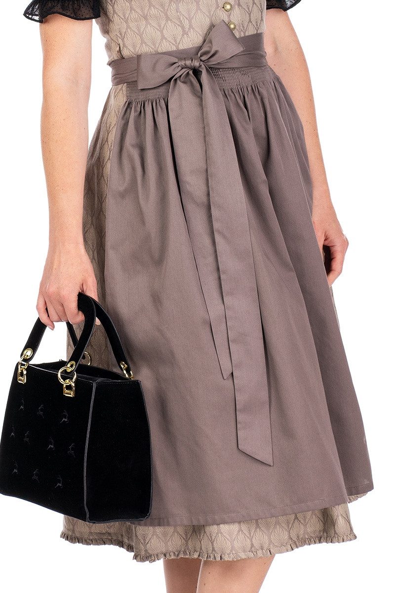 Alpenfee Tracht Dirndl Midi Dirndl 2tlg. - BABSI - taupe – Bild 4 von 5