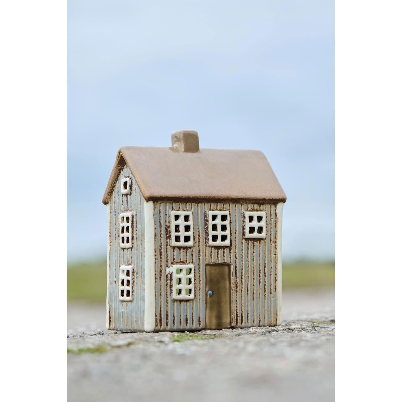 Ib Laursen Windlicht Ib Laursen Lichthaus Haus für Teelicht Visby Braune Tü günstig online kaufen