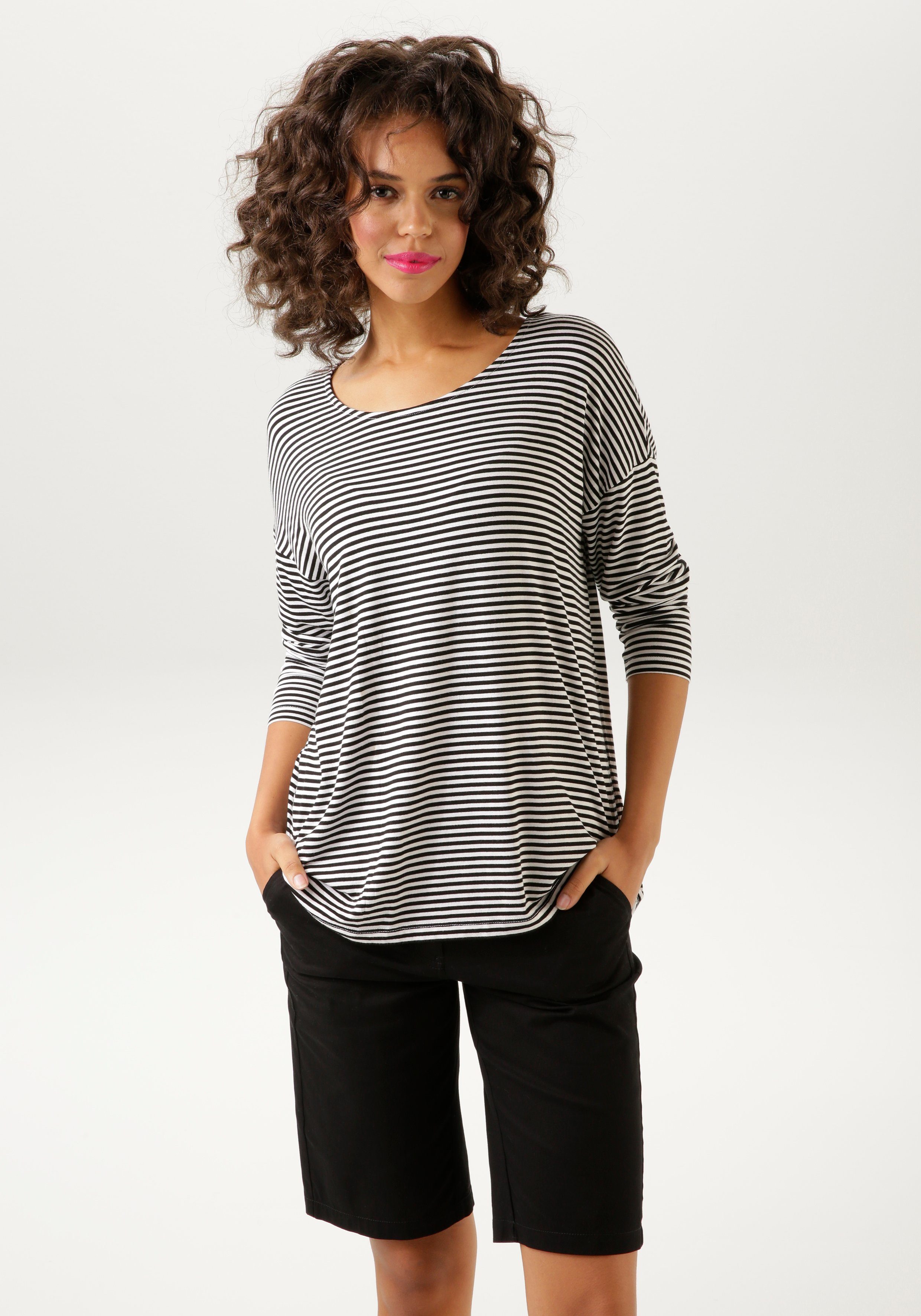 Aniston CASUAL Langarmshirt der Clou: die günstig online kaufen