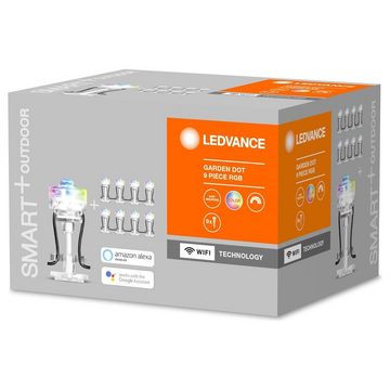 Ledvance Gartenleuchte SMART+ LED Lichterkette 9x 0,28W 380lm IP65 RGBW, keine Angabe, Leuchtmittel enthalten: Ja, fest verbaut, LED, warmweiss, Gartenleuchten