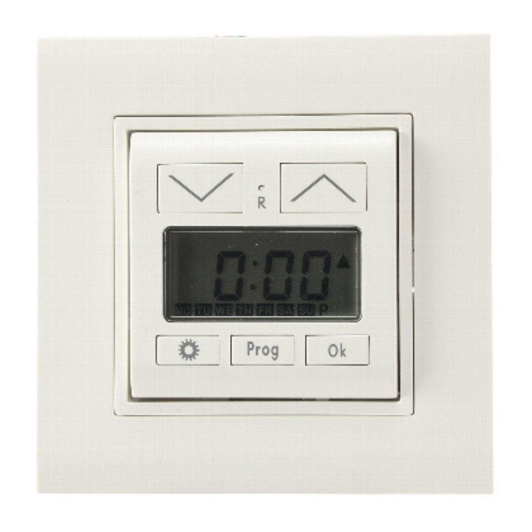 ChiliTec Schalter REV 0399490190 Rolladenzeitschaltuhr Komplettgerät, Unterputz, weiss