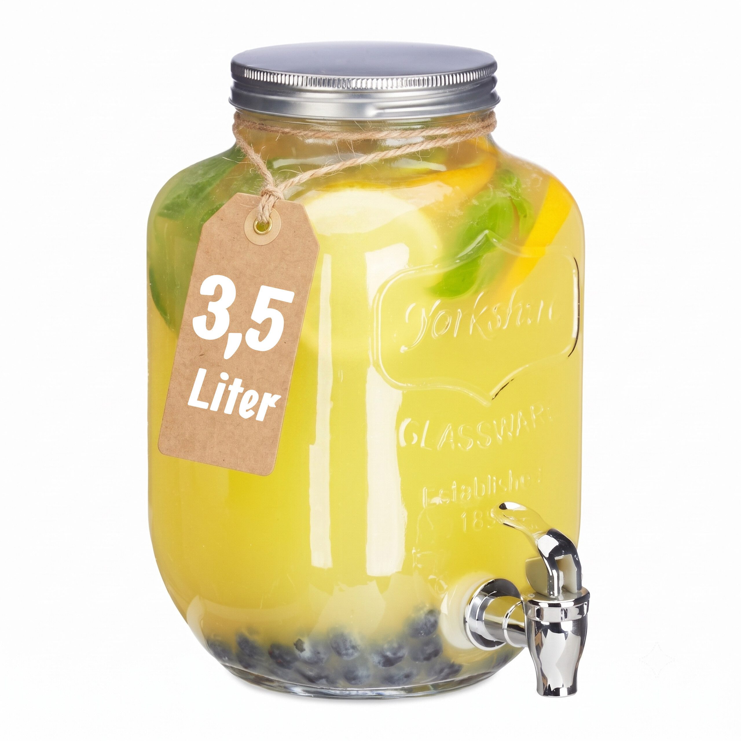 relaxdays Getränkespender 3,5 L