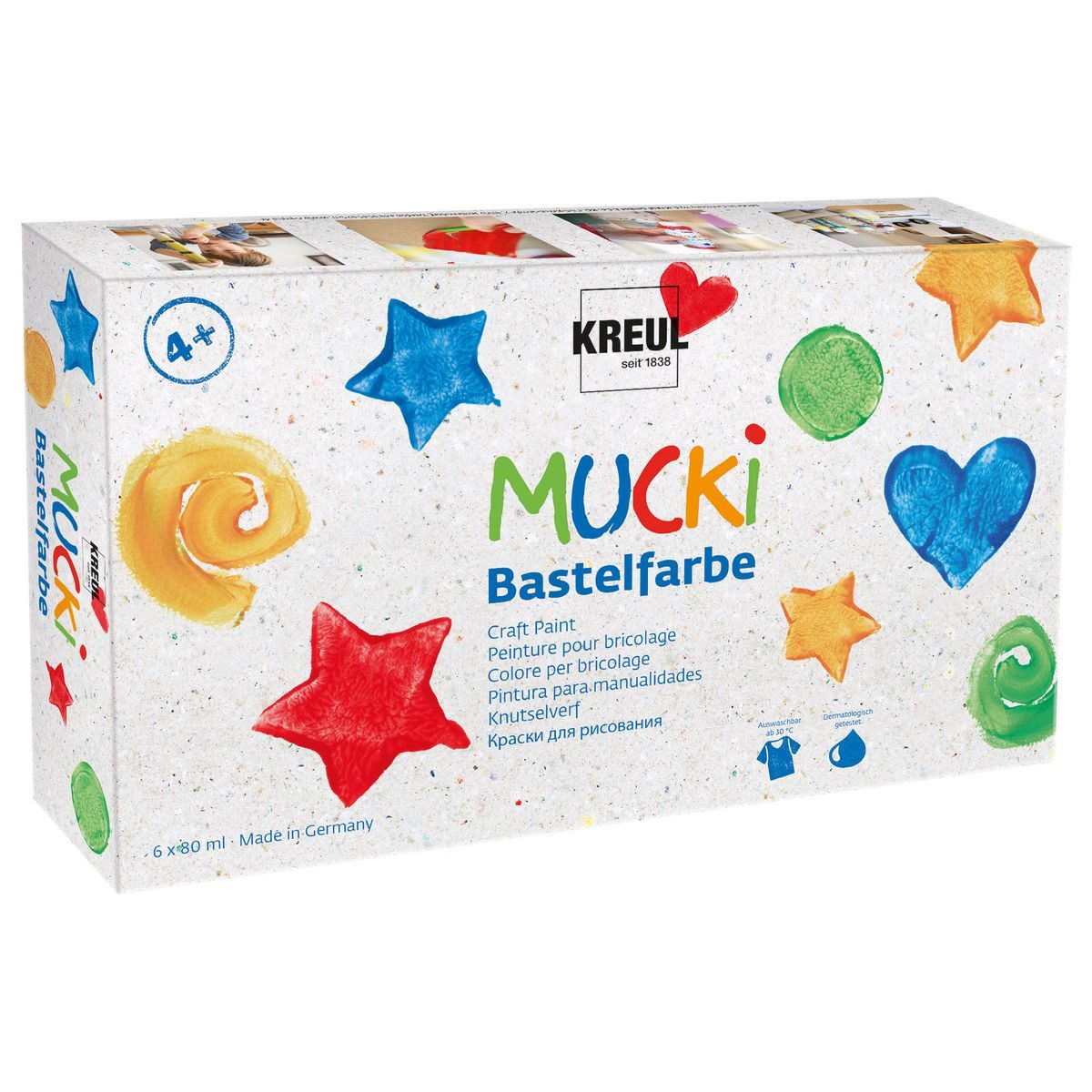 Bastelfarbe KREUL Bastelfarben MUCKI 6x80ml