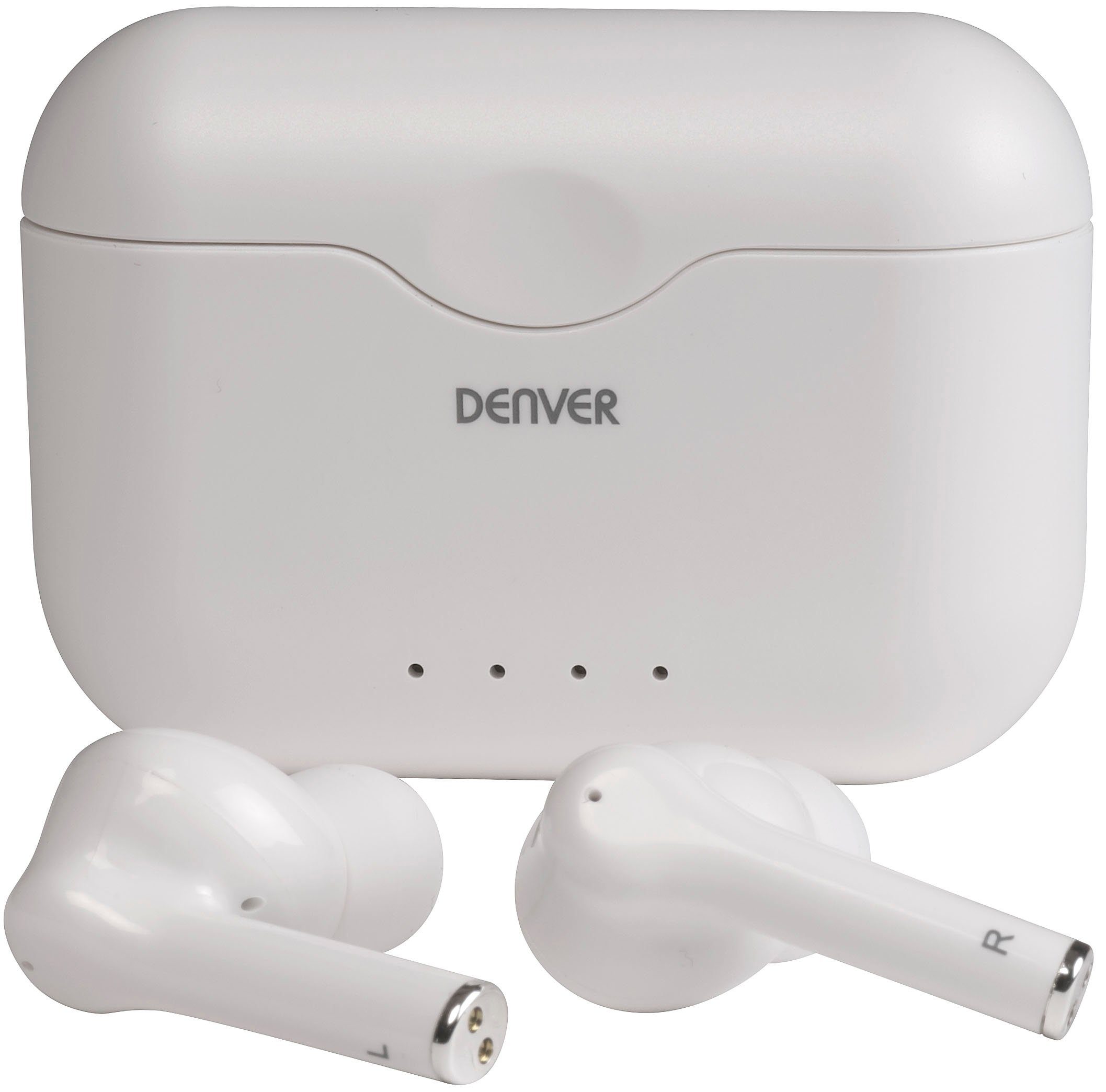 Denver TWE-37 Bluetooth-Kopfhörer (Freisprechfunktion, LED  Ladestandsanzeige, True Wireless, integrierte Steuerung für Anrufe und  Musik, Bluetooth)