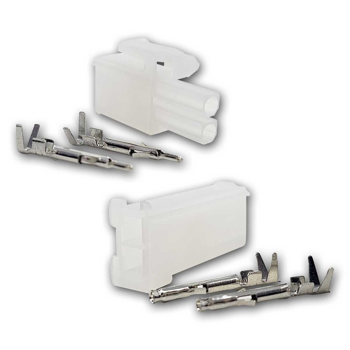 DIN-Stecker AMP-Steckverbinder 2-polig Crimpkontakte 10er Pack