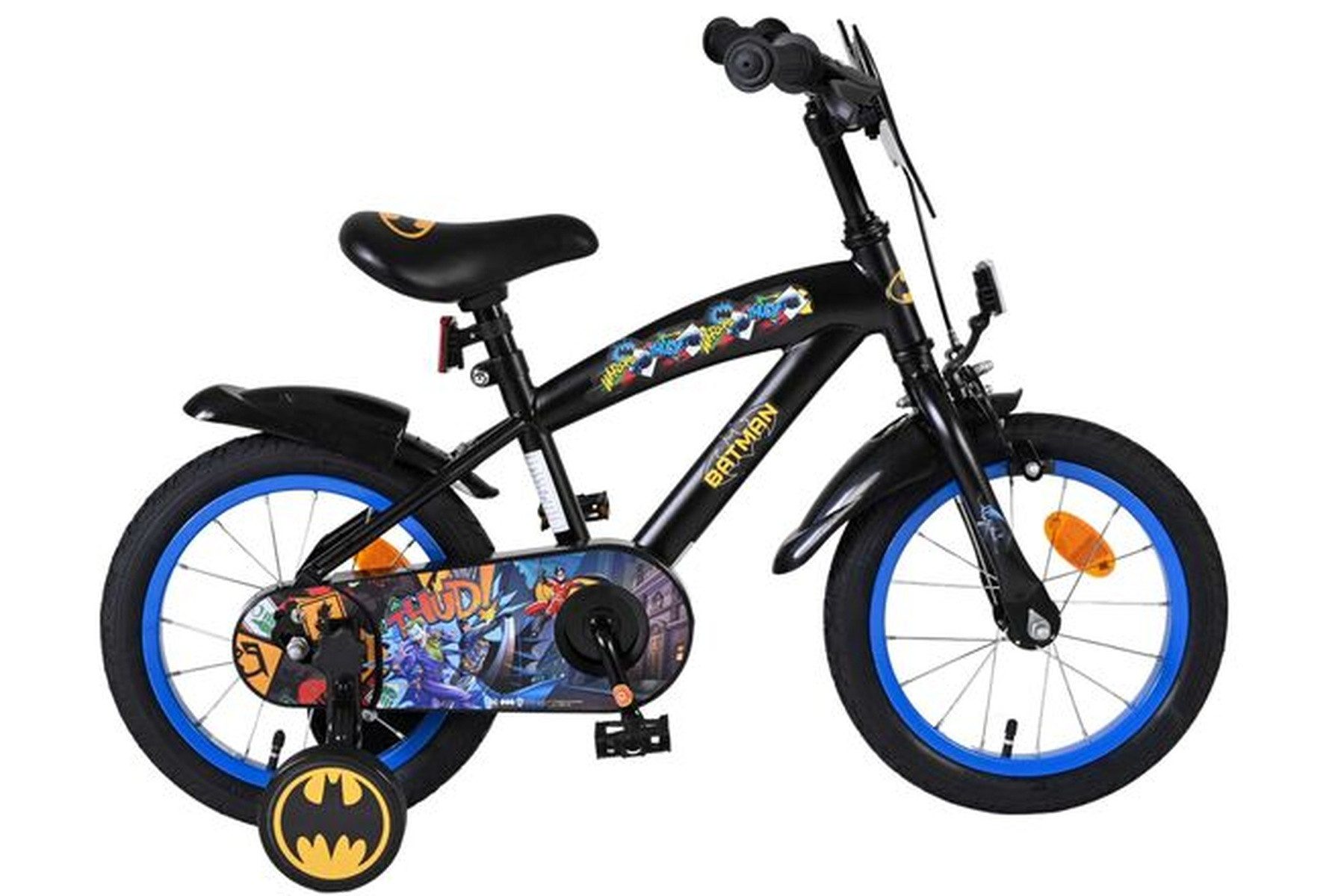 Volare Kinderfahrrad Batman Kinderfahrrad - Jungen - 14 Zoll - Schwarz