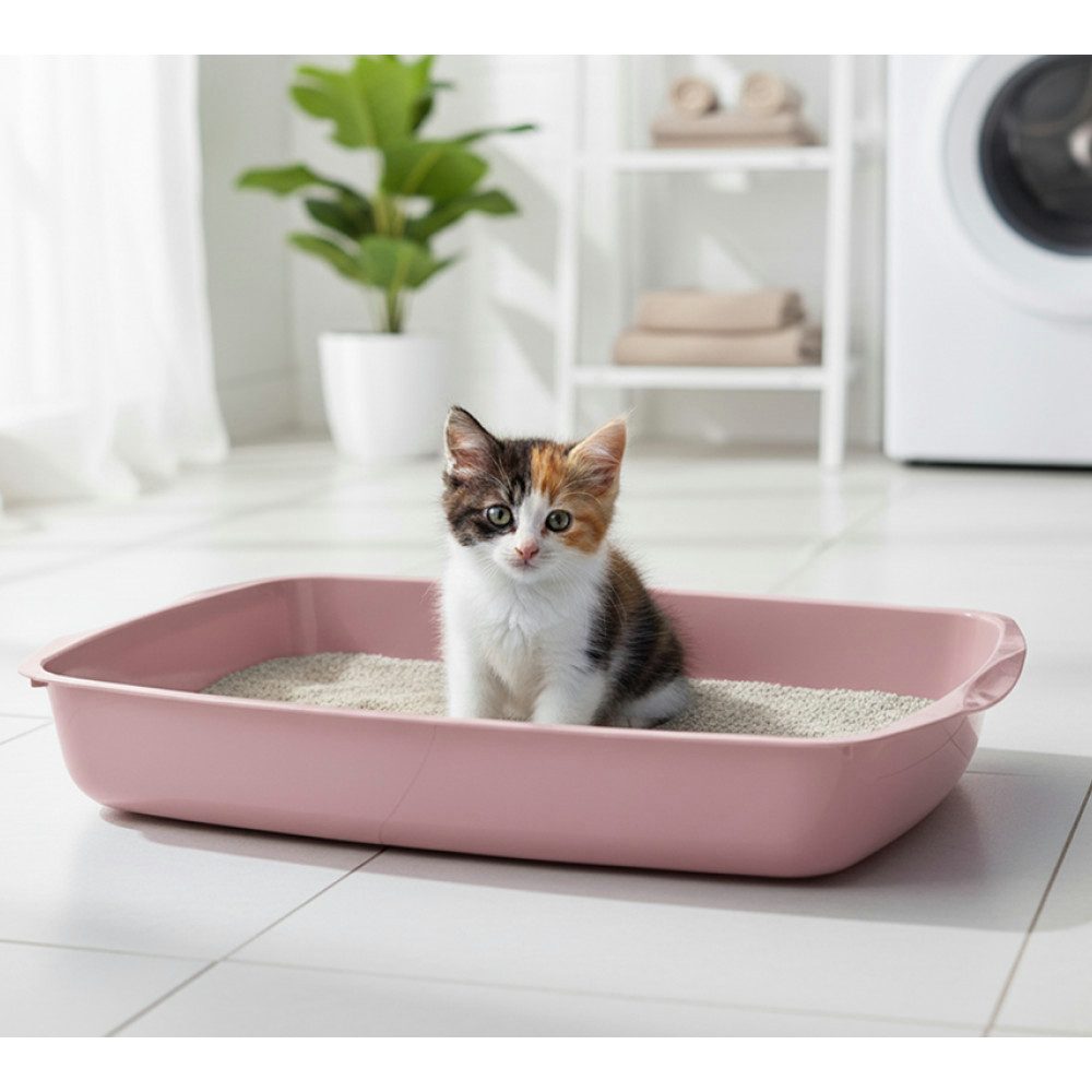 Savic Katzentoilette Savic Katzentoilette flach - blau/rosa