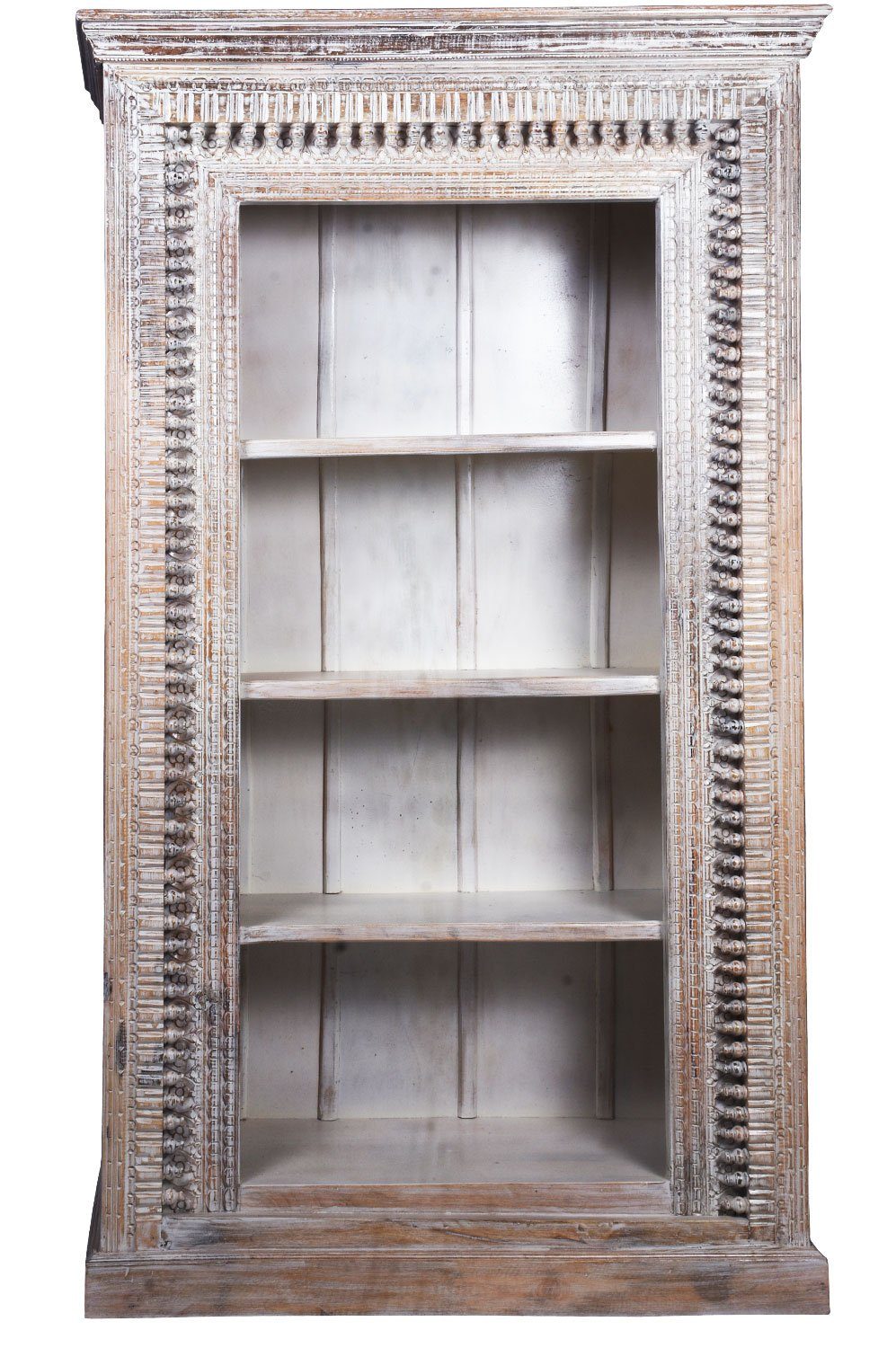 Marrakesch Orient & Mediterran Interior Bücherregal Orientalischer Massivholz Regal Bücherregal Behcet, 1-tlg., Handarbeit