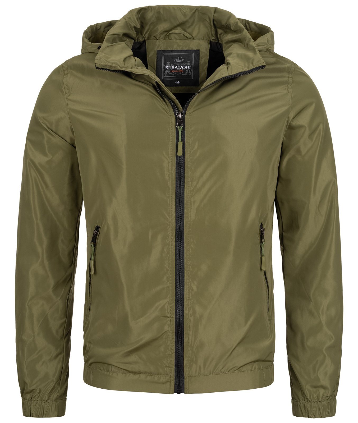 Rock Creek Windbreaker Herren Übergangsjacke mit Kapuze H-235 Dunkelgrün