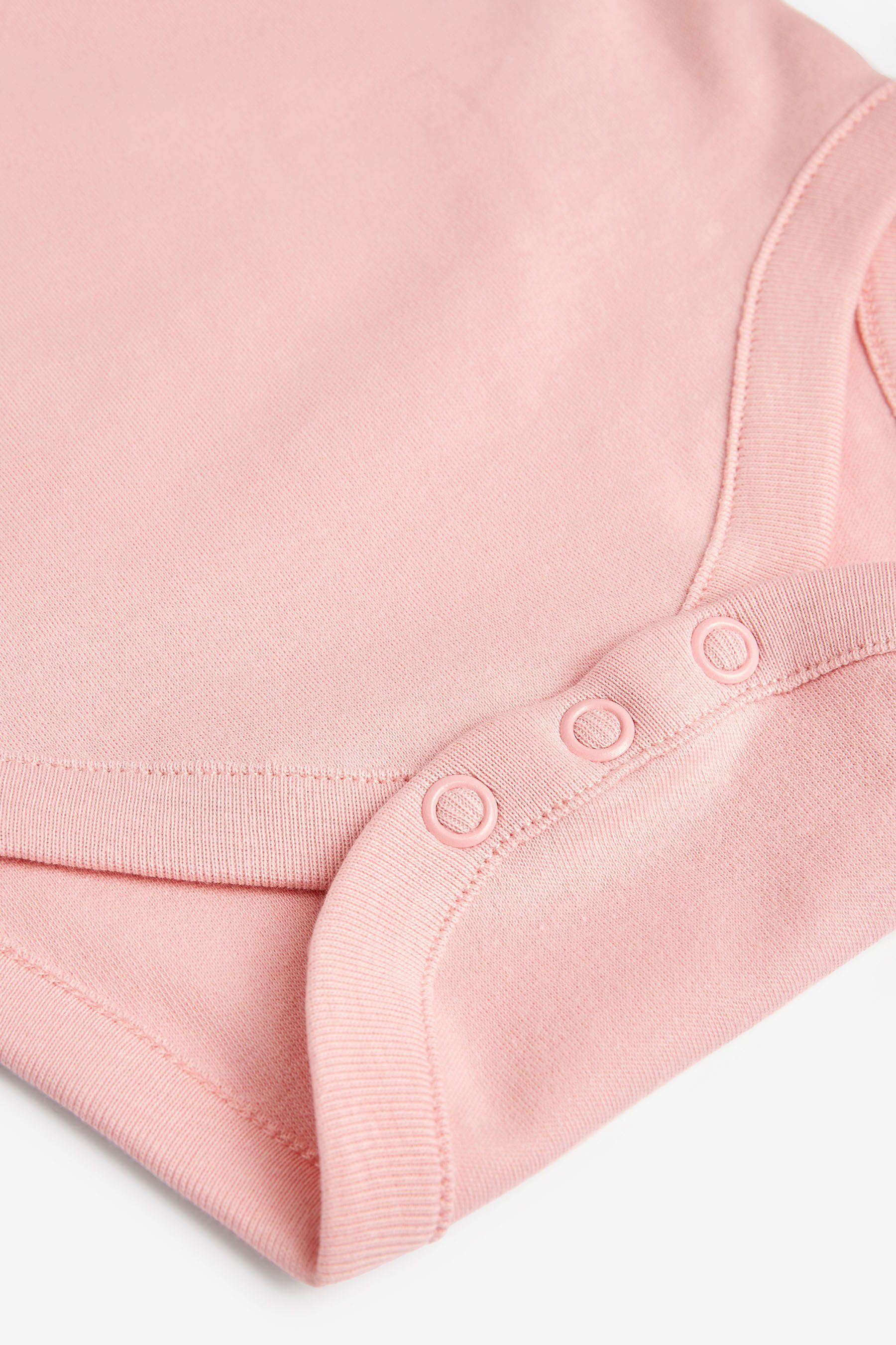 Kurzarmbody Kurzärmelige Pink/White GOTS Bodysuits Next aus im (5-tlg)