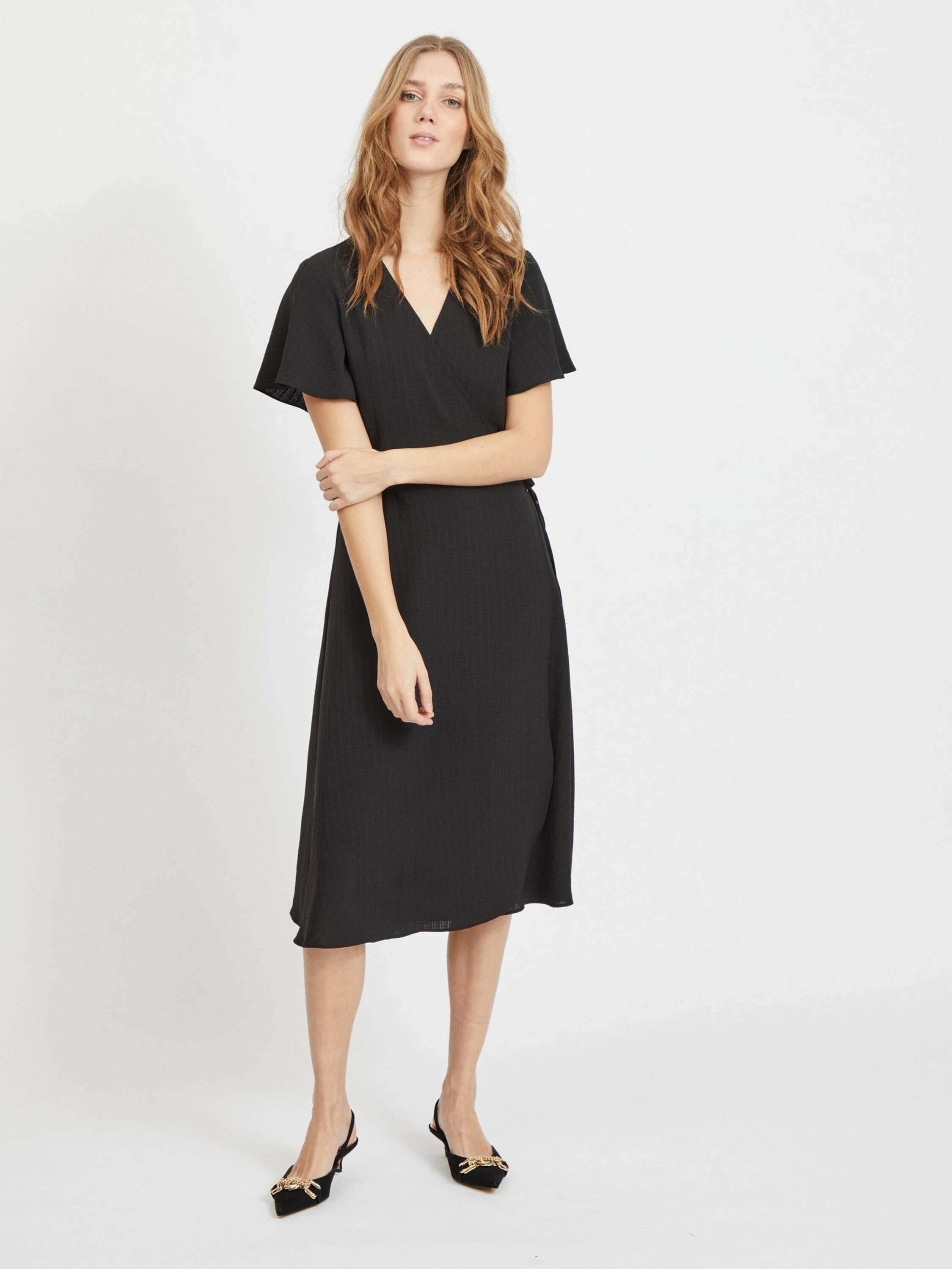 Vila Midikleid VILovie (1-tlg) Drapiert/gerafft günstig online kaufen