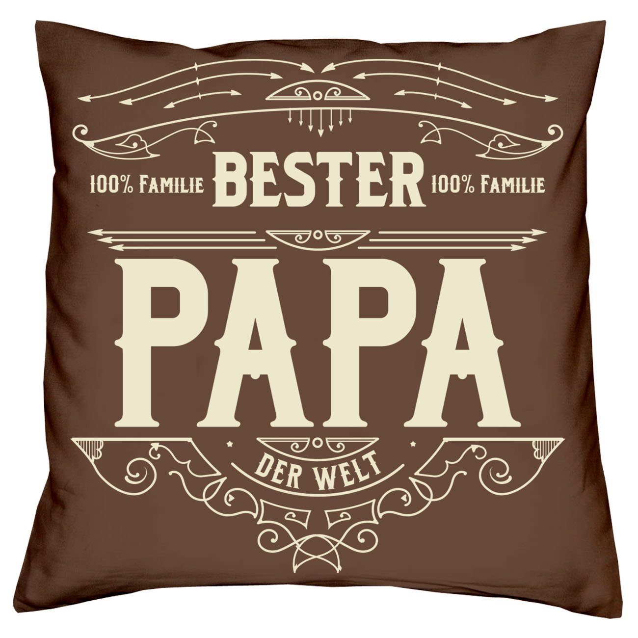 Papa Mama Kissen-Set royal-blau Beste Weihnachtsgeschenk Soreso® für Eltern Urkunden, Dekokissen Bester mit