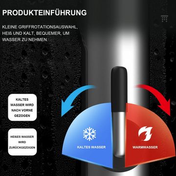 MAGICSHE Durchlauferhitzer LED Elektrische Wasserhahn 360°drehbarer Küchenarmatur, max. 60,00 °C