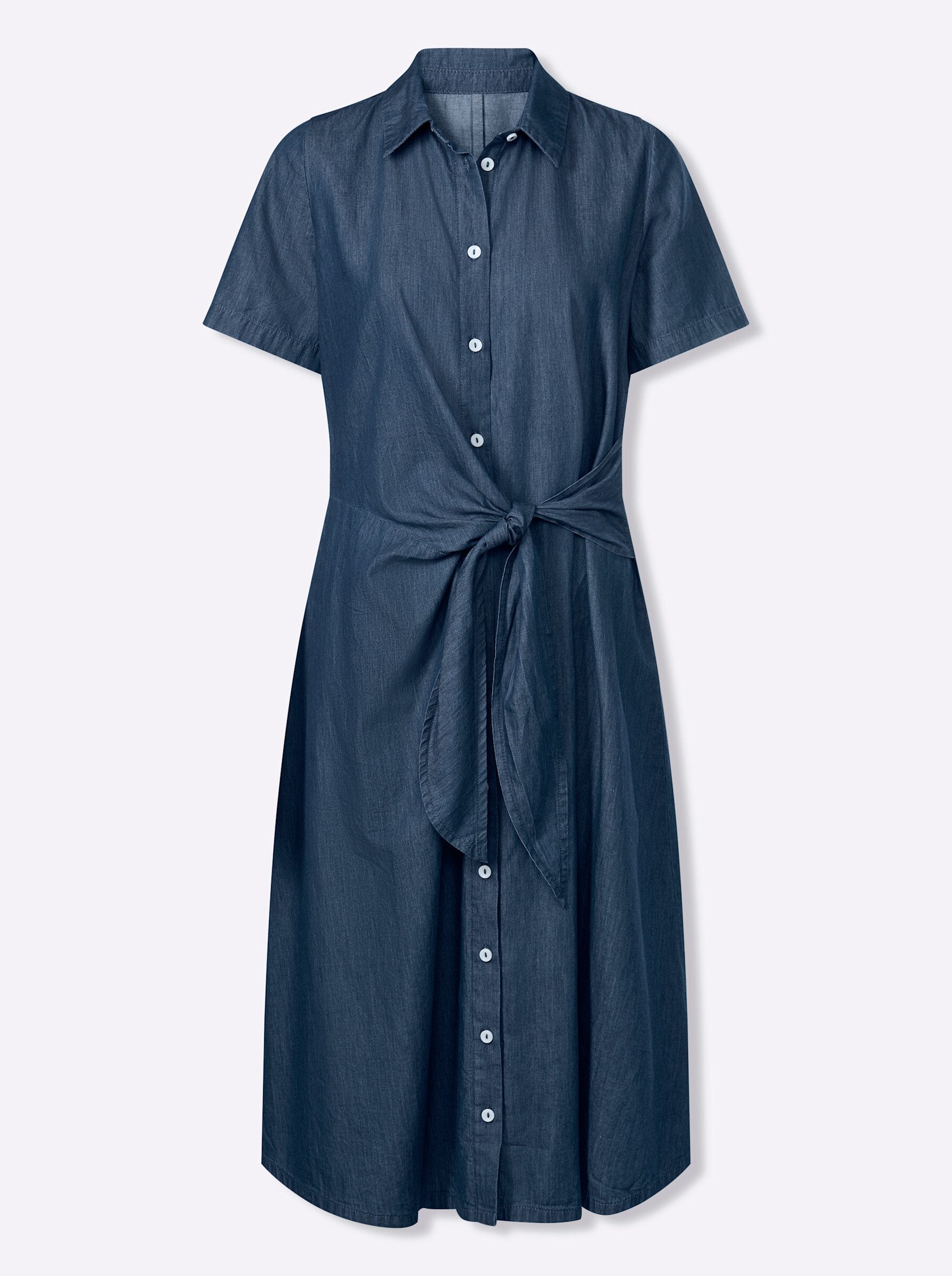 Etuikleid Jeans-Kleid Kurzarm