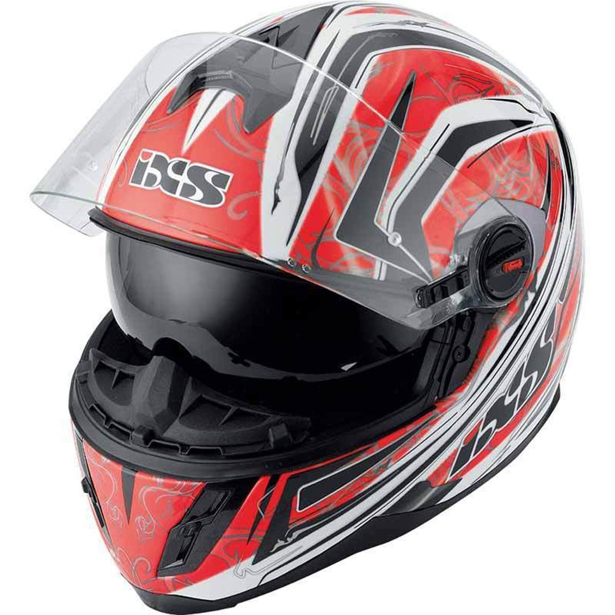 IXS Motorradhelm IXS HX 397 Blaze Rot-Weiß-Schwarz