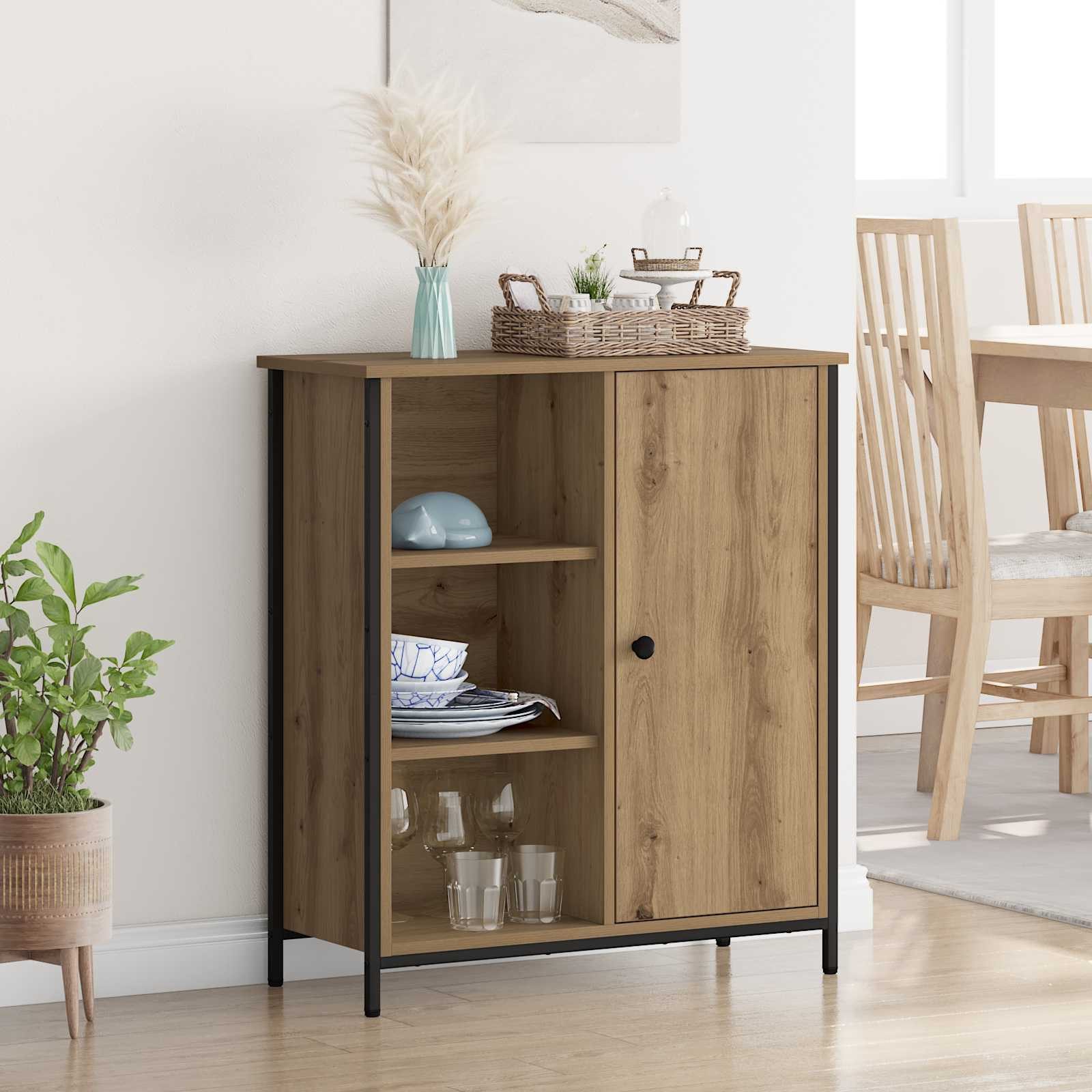 vidaXL Sideboard Sideboard Artisan-Eiche 70 x 30 x 80 cm Holzwerkstoff (1 St) – Bild 2 von 5