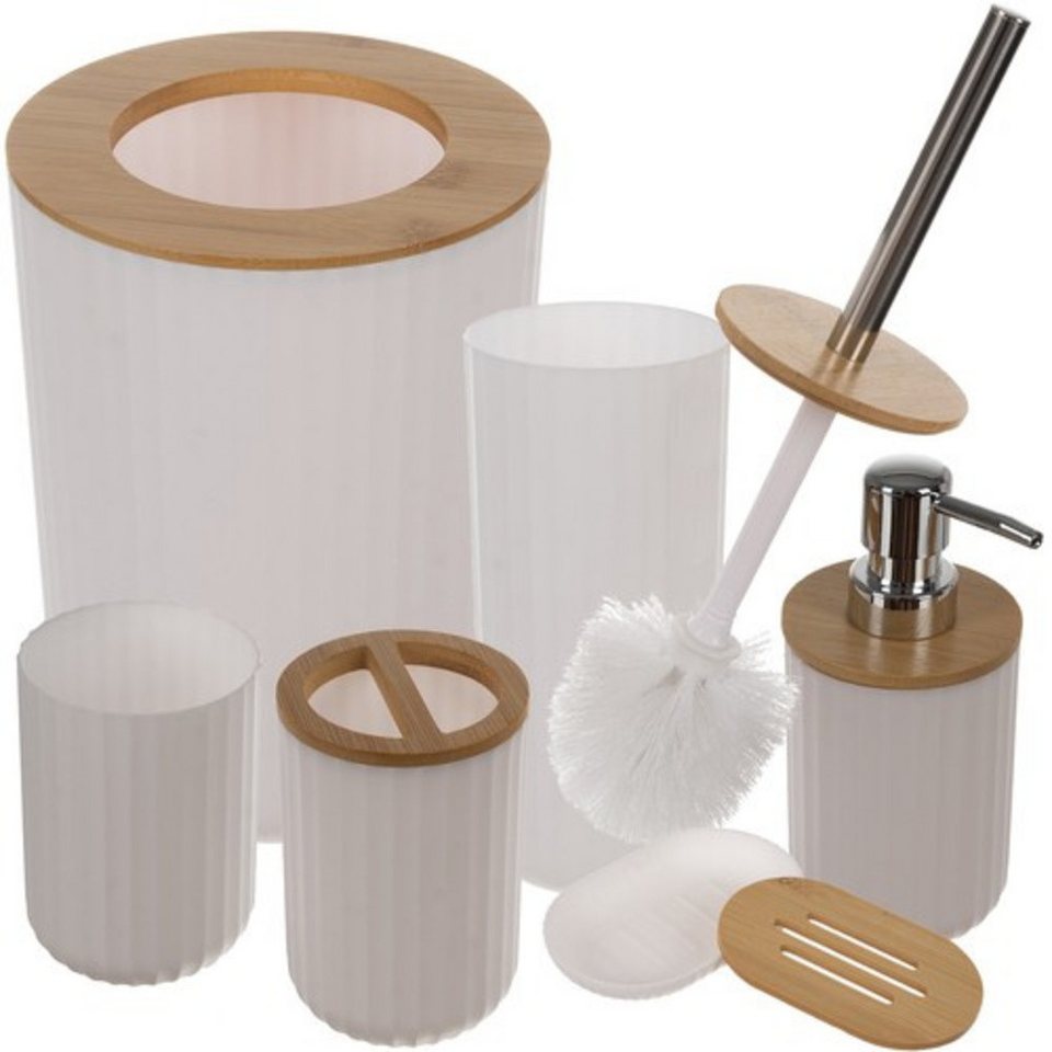 ruhhy wc-garnitur badezimmer zubehör, badezimmer, (spar-set, 6-tlg.,  langlebig praktisch), 6-teiliges set