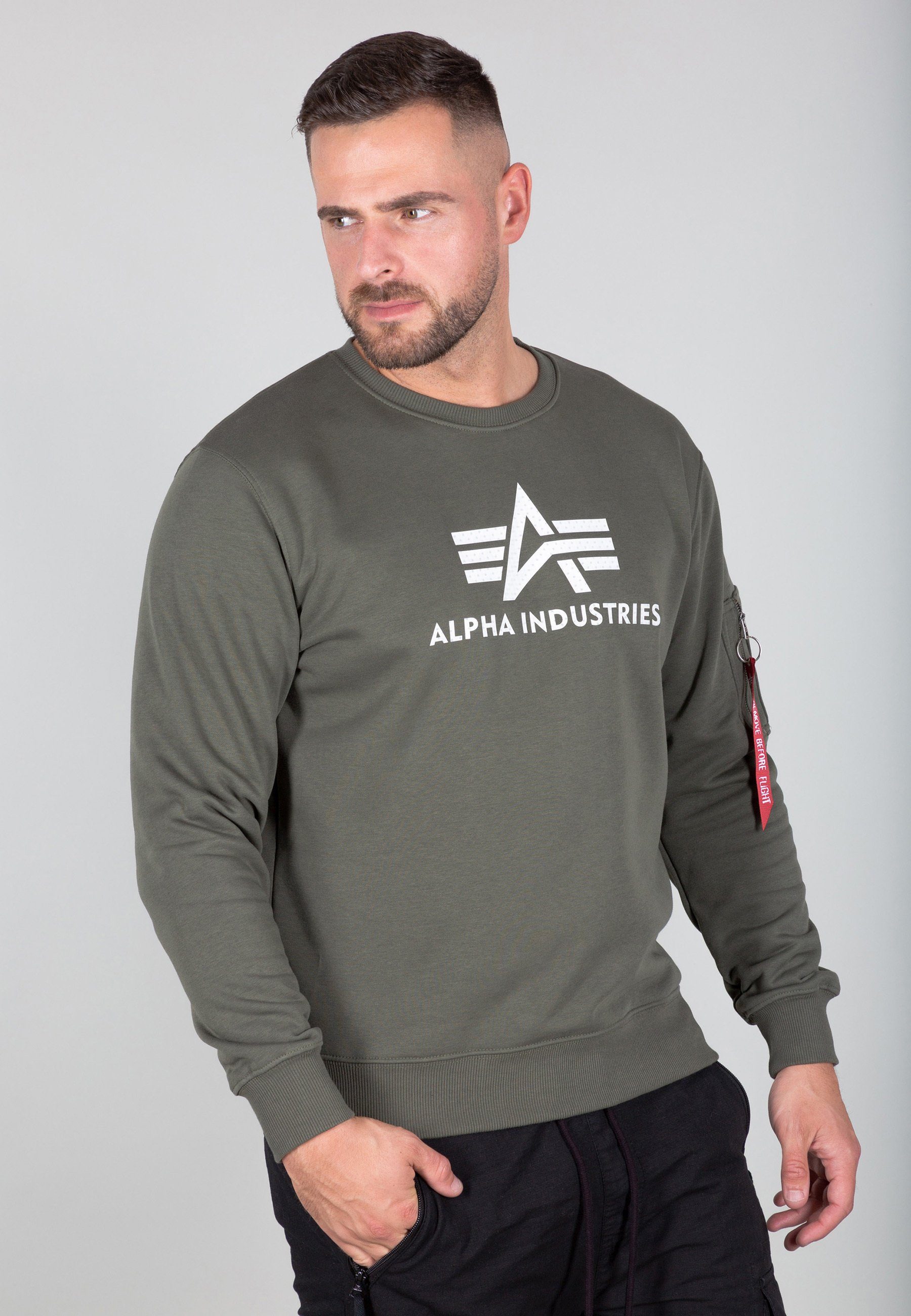 Alpha Industries Sweater Alpha Industries Men - Sweatshirts 3D Logo Sweater II dark olive