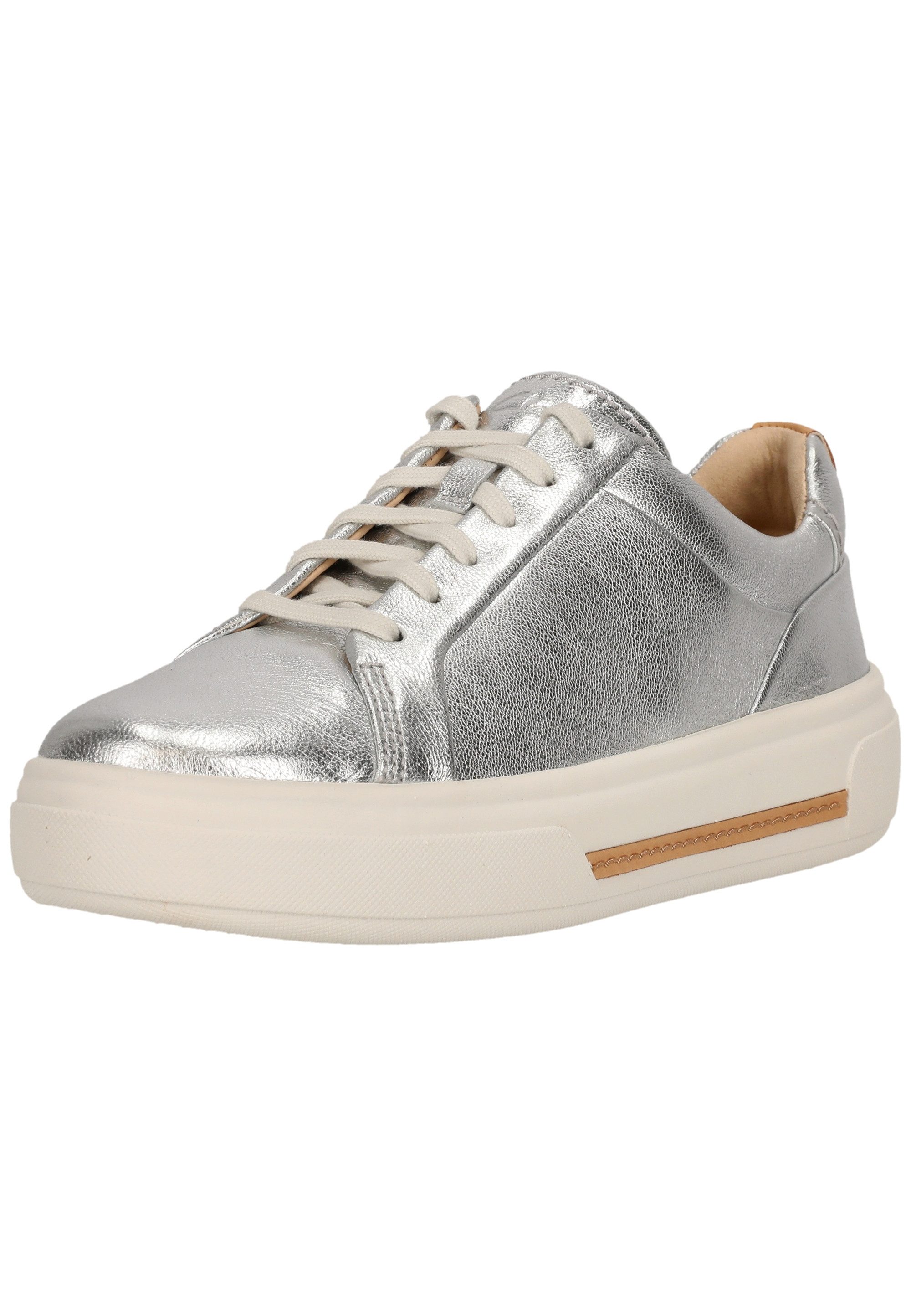 Hollyhock Walk Silver Leather Sneaker