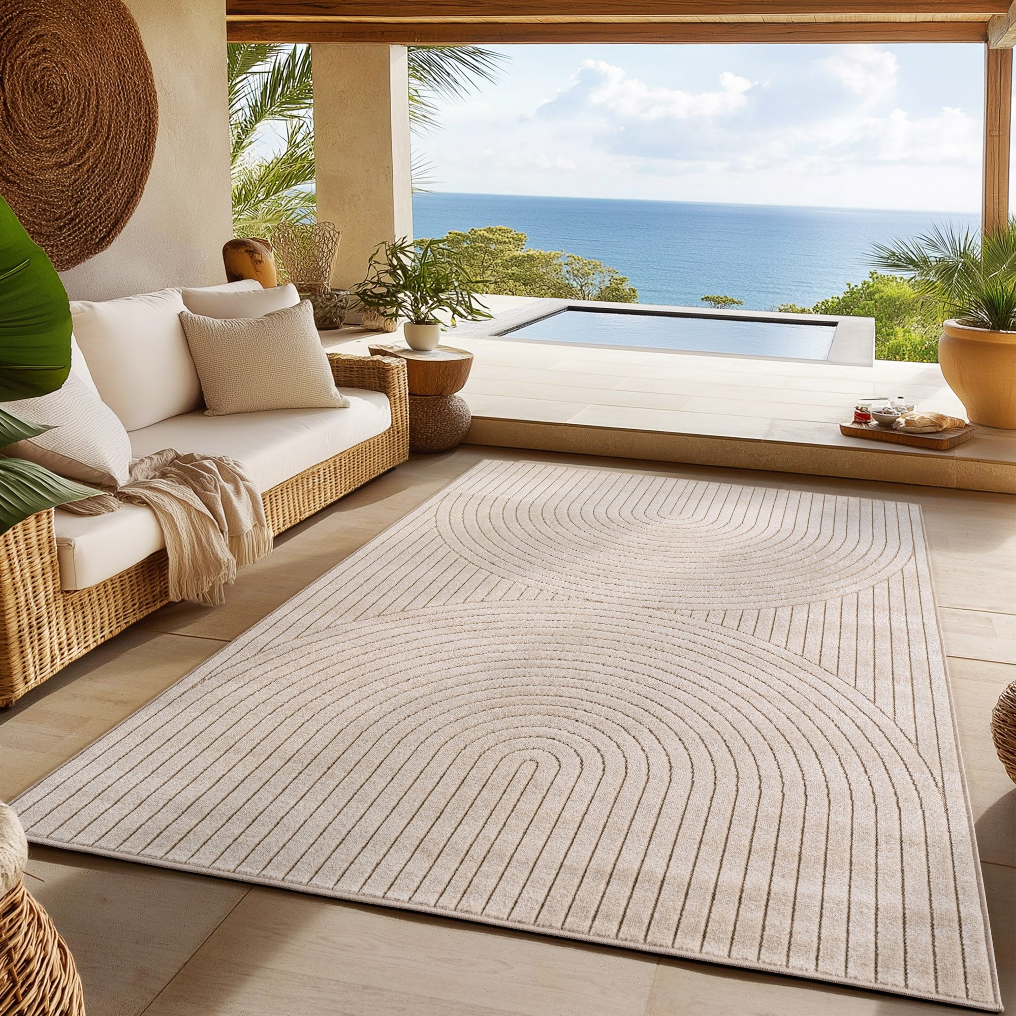 SIMPEX24 Outdoorteppich Skandinavischer 3D Design, Läufer, Höhe: 5 mm, Outd günstig online kaufen