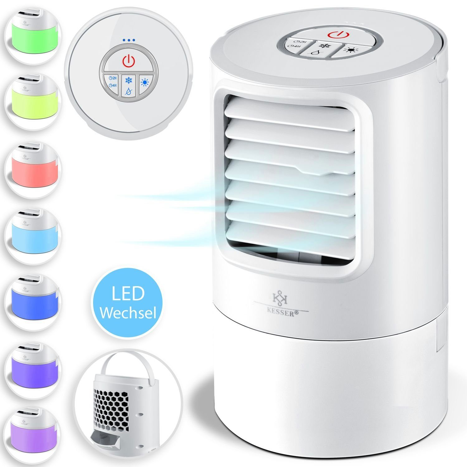 Kesser Kombigerat Luftreiniger Ventilator Und Heizlufter Mobiles Mini Klimaanlagengerat Mit 7 Farben Led Farben Ventialtor Wassertank Timer 3 Stufen Ionisator Luftbefeuchter Luftkuhler Tragbar Klein Online Kaufen Otto