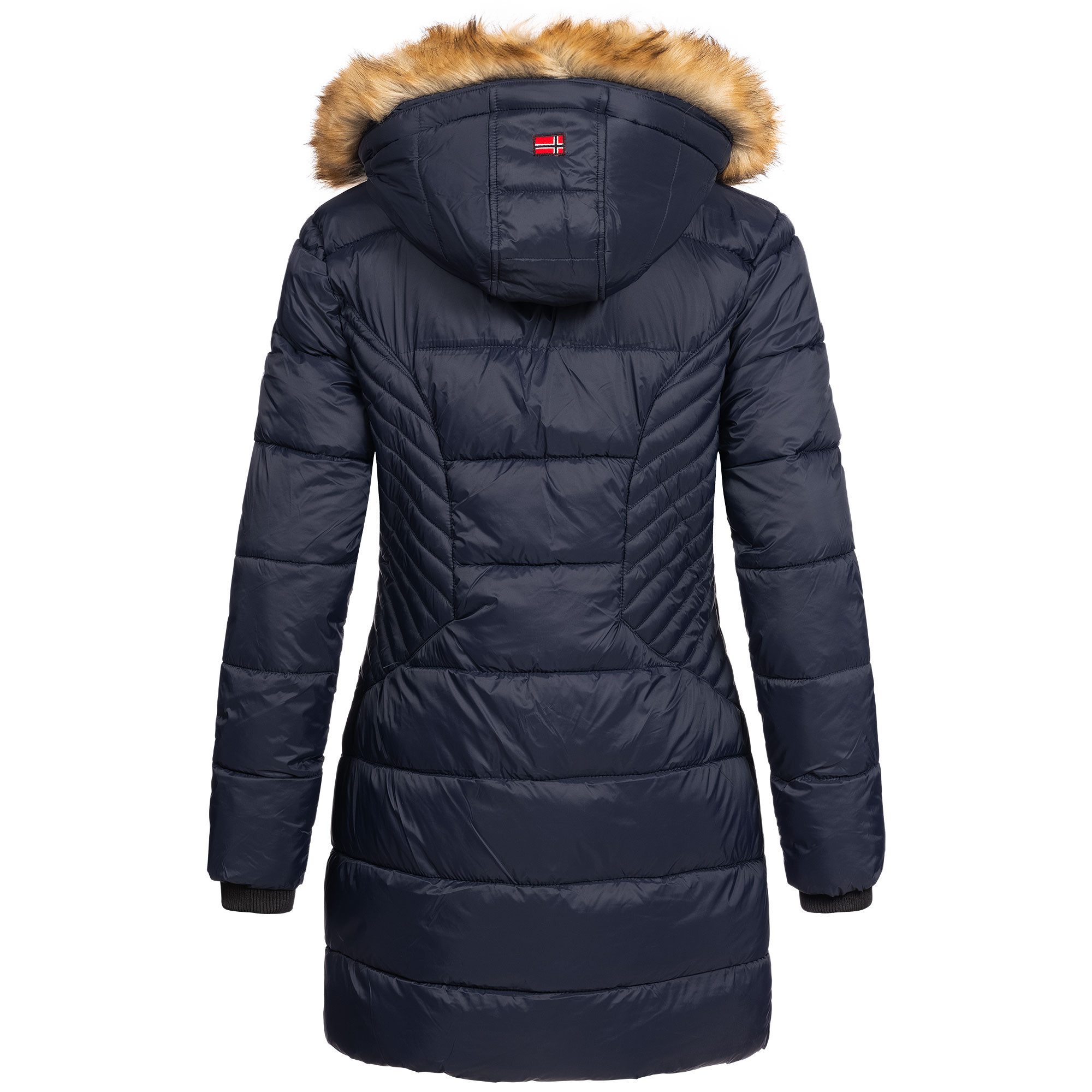Geographical Norway Parka Damen Outdoor Winter Jacke Mantel Parka lang geschnitten ABE