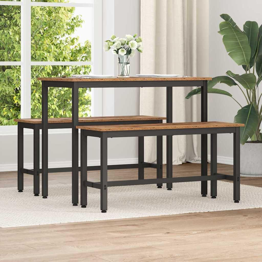 vidaXL Essbank Esstischbank Altholz 100 x 32,5 x 48,5 cm (1-St)