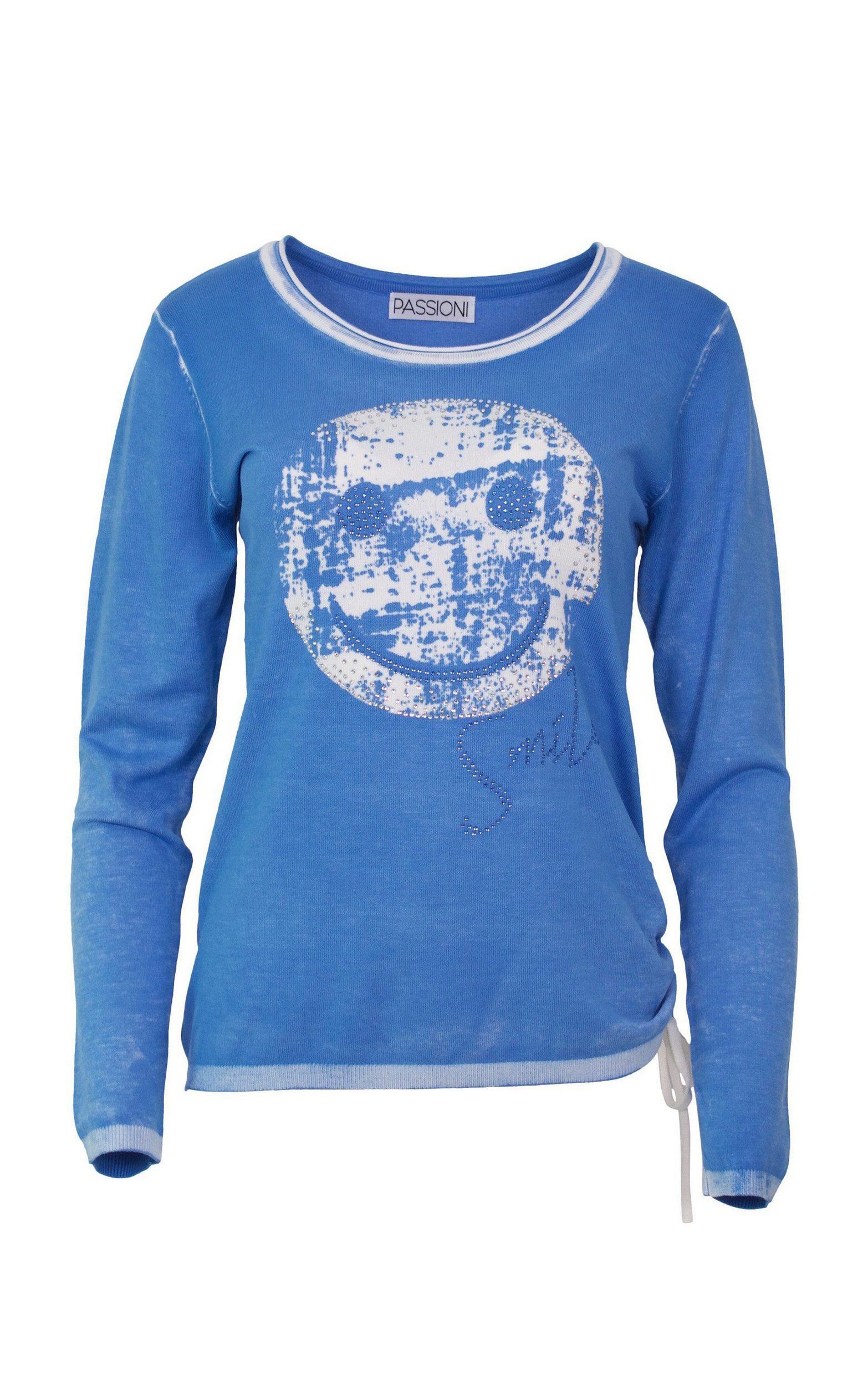Passioni Longpullover in Blau, mit einem günstig online kaufen